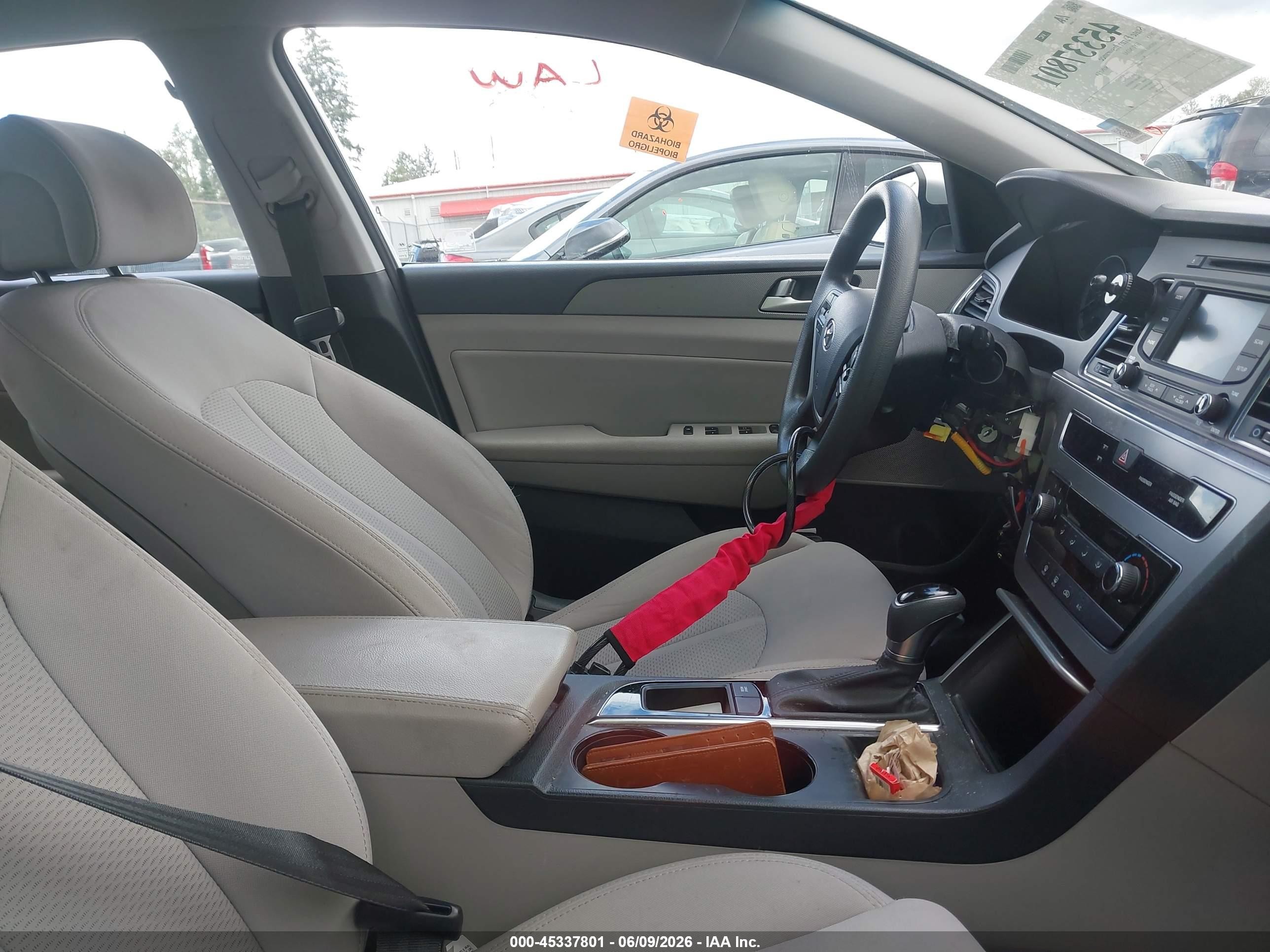 2015 Hyundai Sonata Se Gray vin: 5NPE24AF3FH021737
