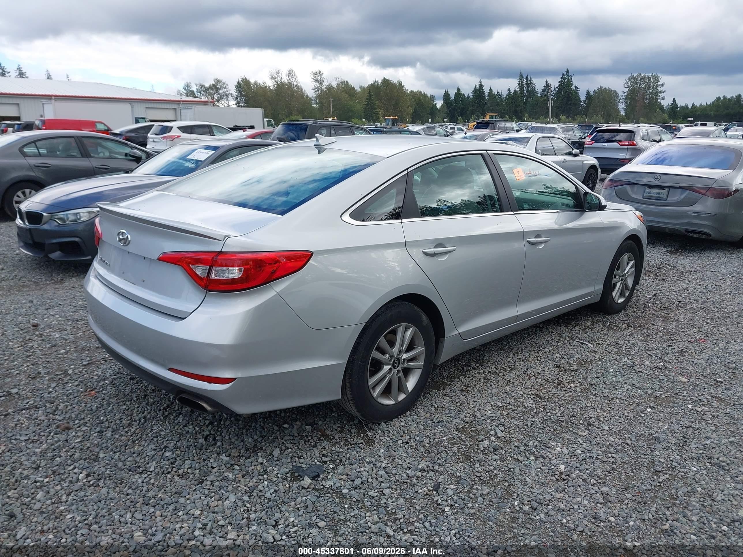 2015 Hyundai Sonata Se Gray vin: 5NPE24AF3FH021737