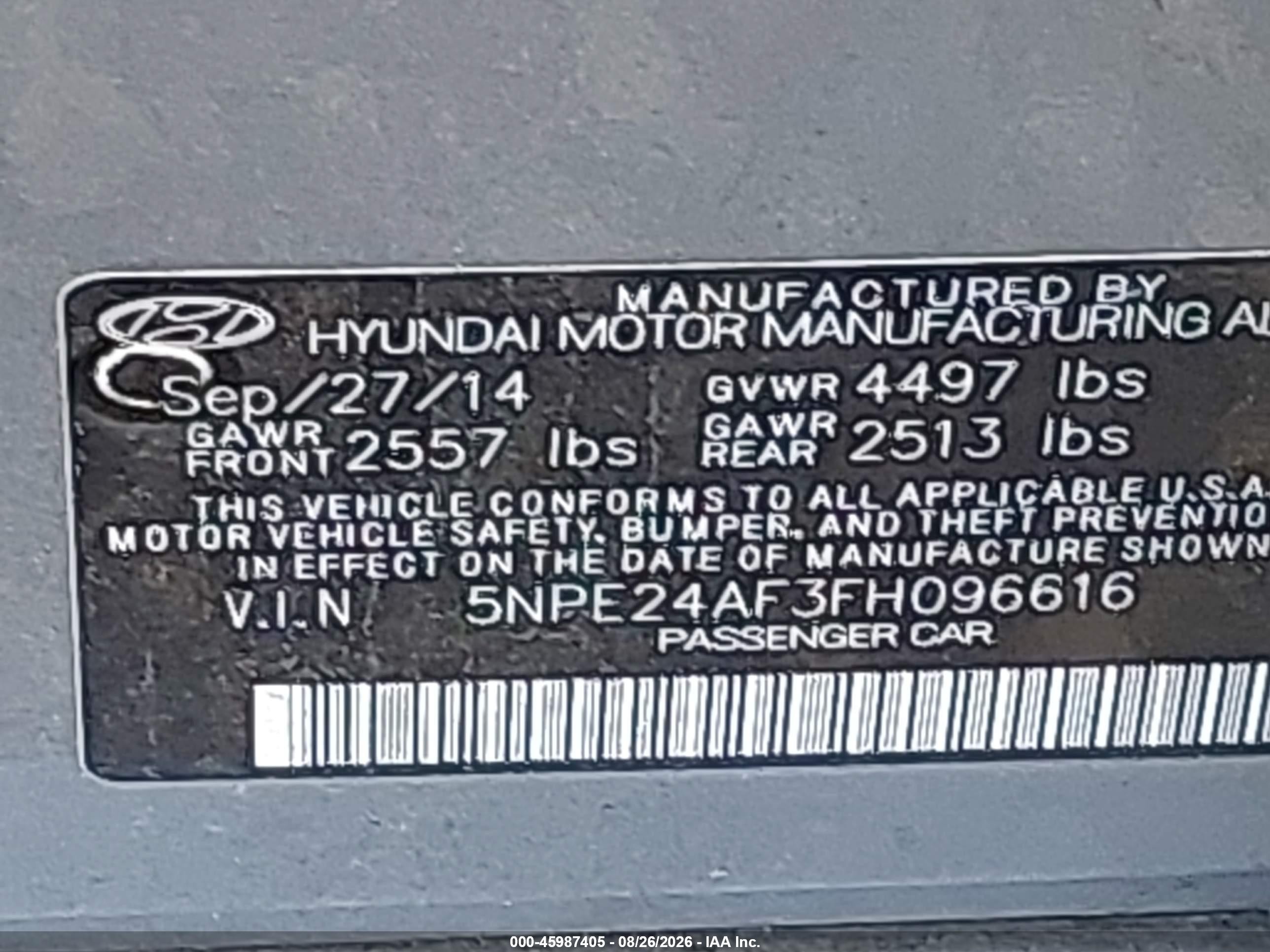 2015 Hyundai Sonata Se Silver vin: 5NPE24AF3FH096616