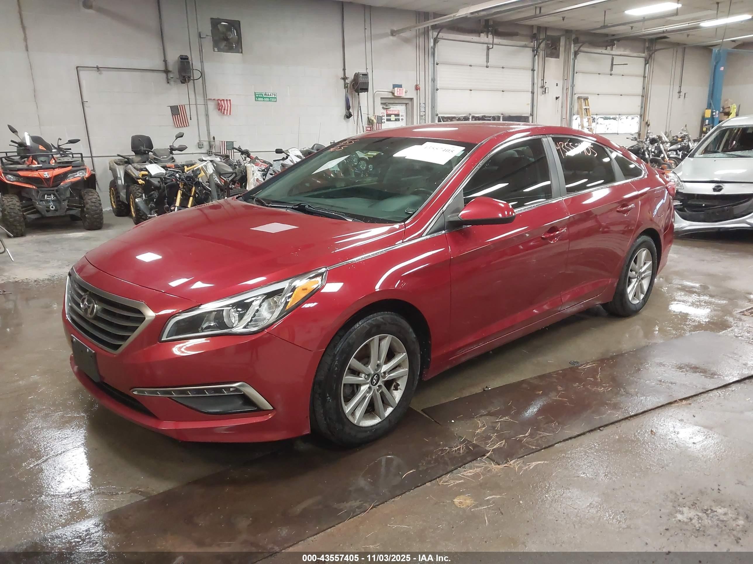 2015 Hyundai Sonata Se Красный vin: 5NPE24AF3FH136628