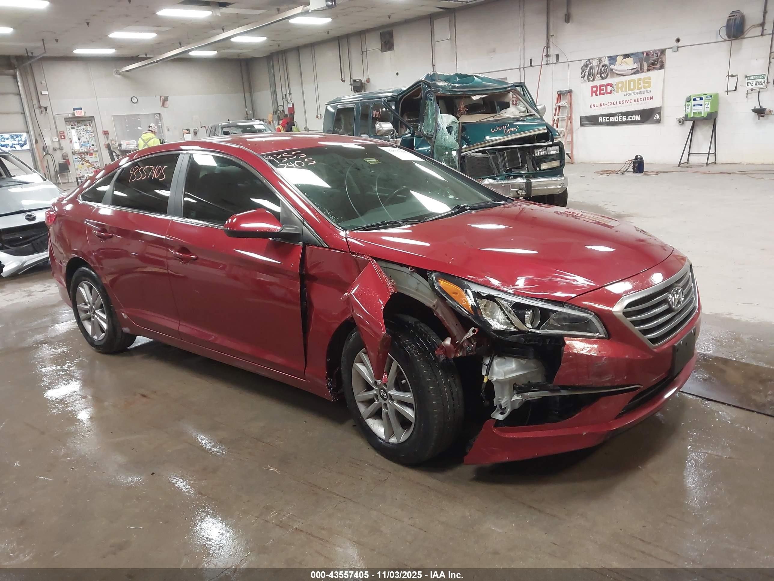 2015 Hyundai Sonata Se Red vin: 5NPE24AF3FH136628