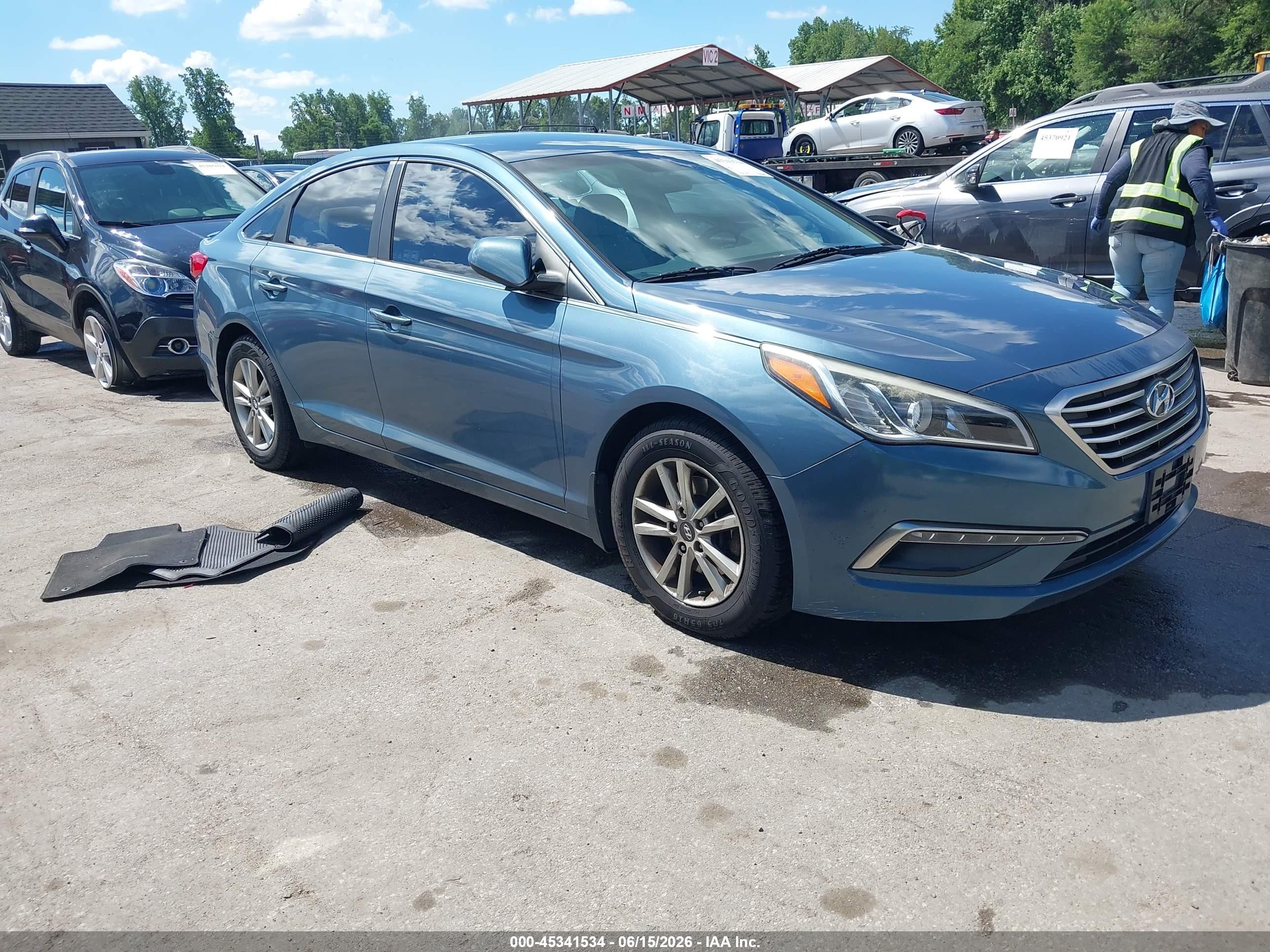 2015 Hyundai Sonata Se Blue vin: 5NPE24AF3FH142364