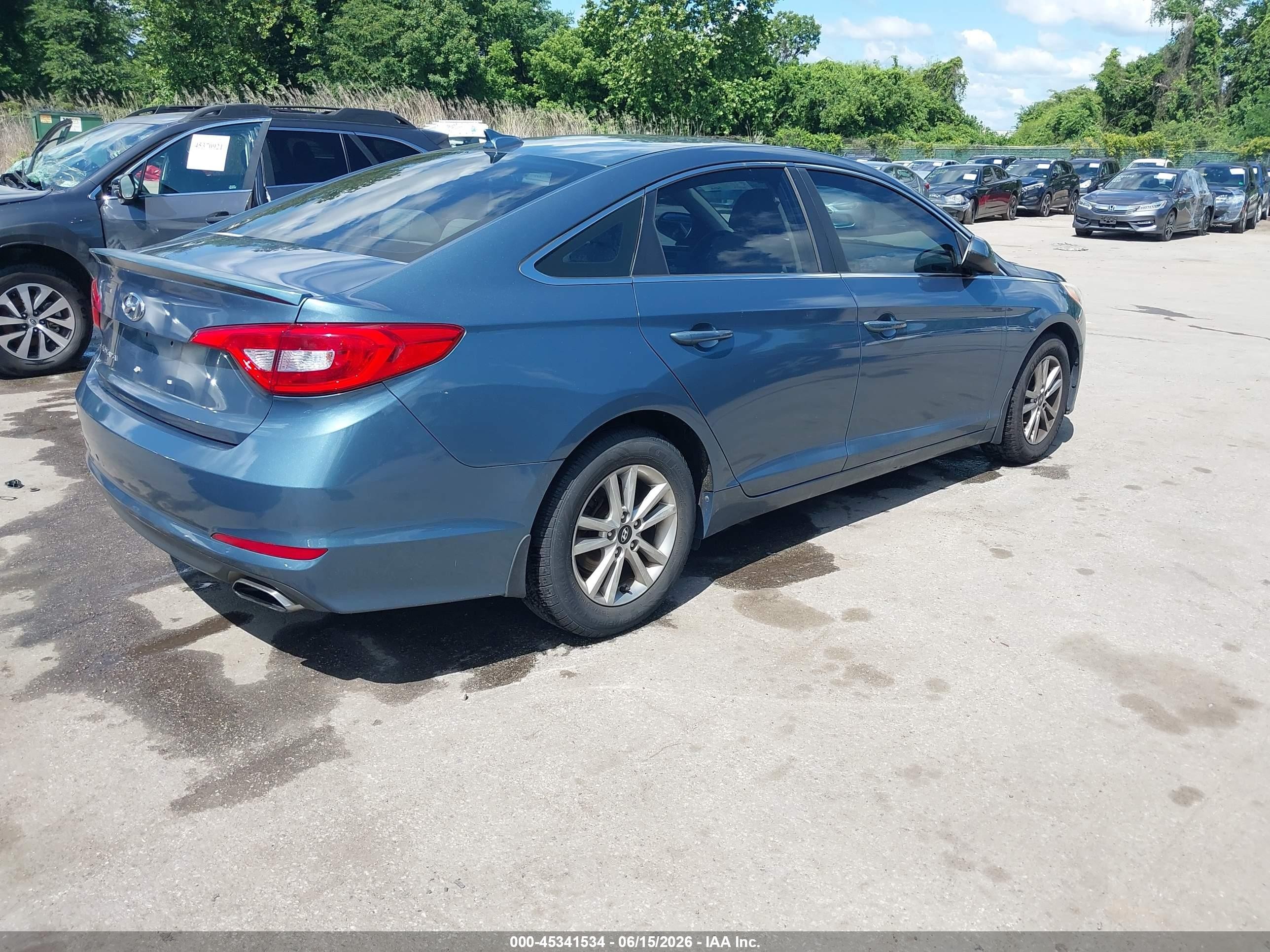 2015 Hyundai Sonata Se Blue vin: 5NPE24AF3FH142364