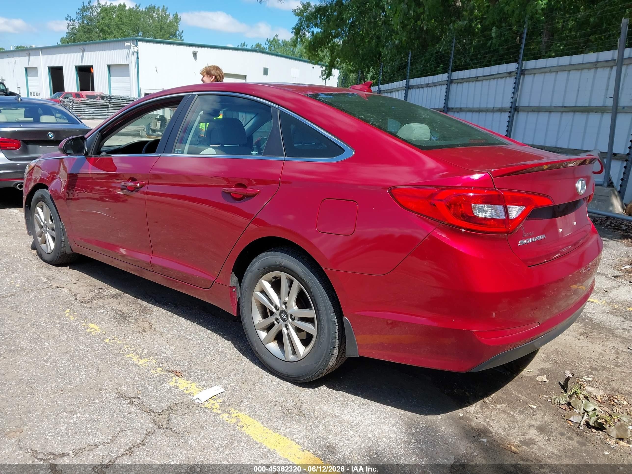 2015 Hyundai Sonata Se Красный vin: 5NPE24AF3FH144261