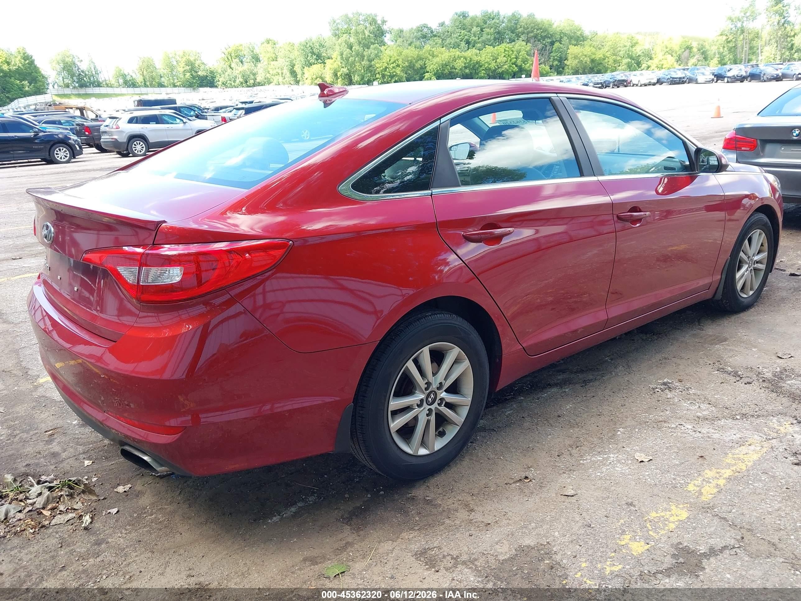 2015 Hyundai Sonata Se Красный vin: 5NPE24AF3FH144261