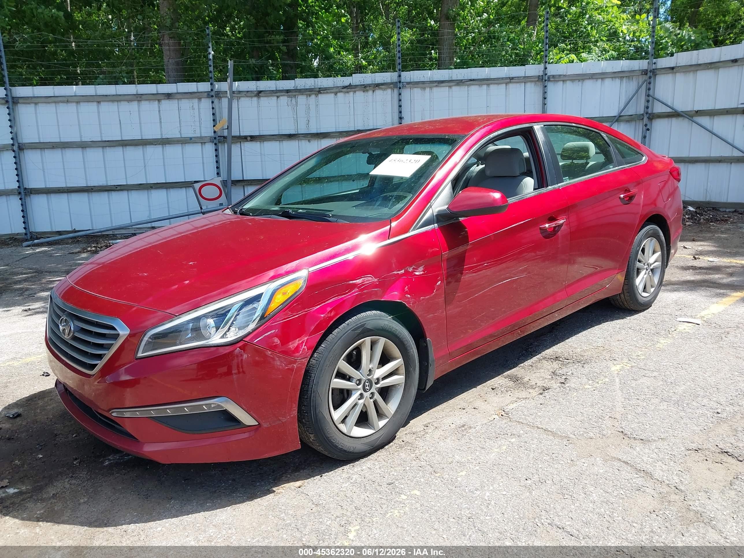 2015 Hyundai Sonata Se Красный vin: 5NPE24AF3FH144261