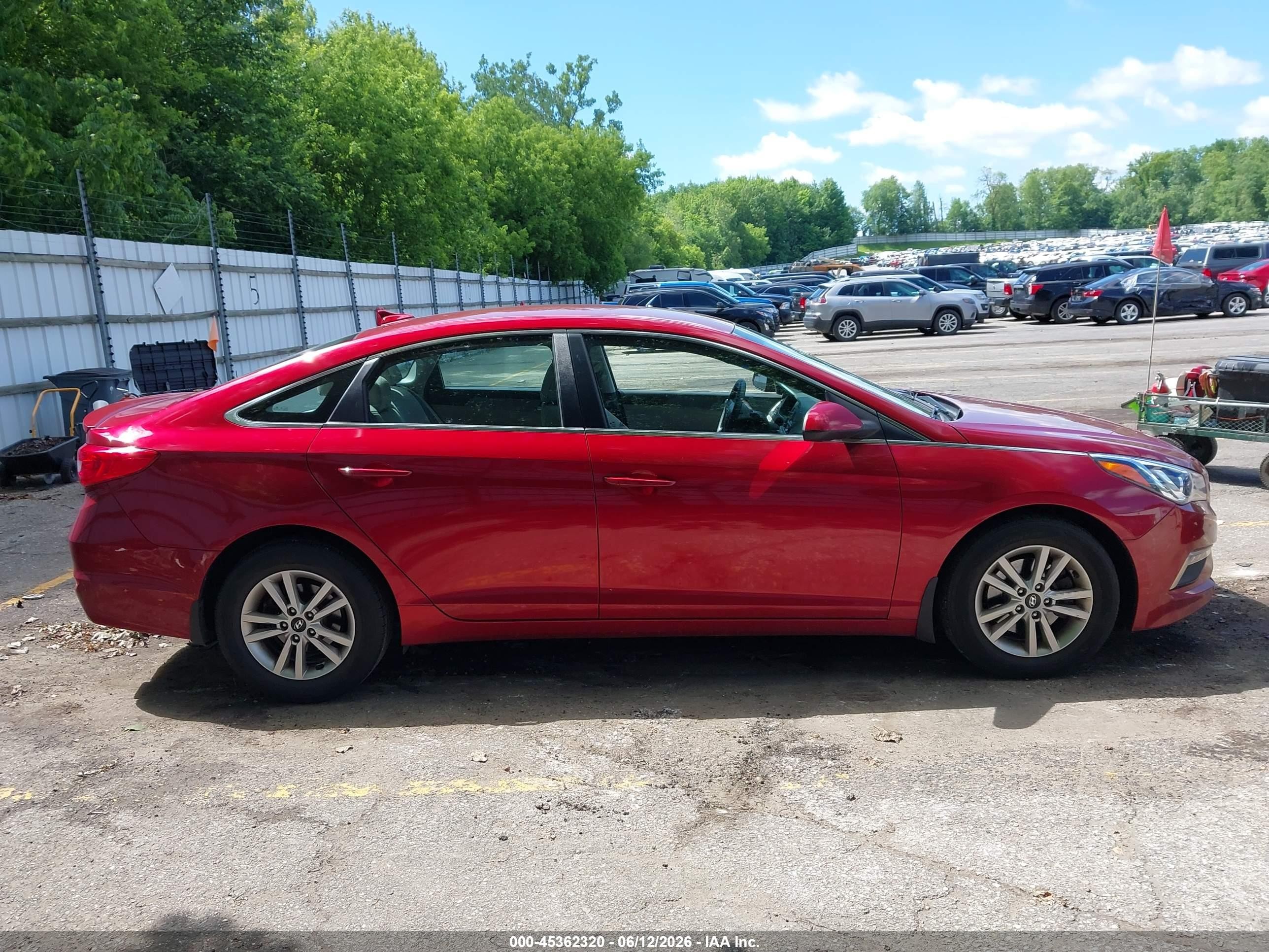 2015 Hyundai Sonata Se Красный vin: 5NPE24AF3FH144261