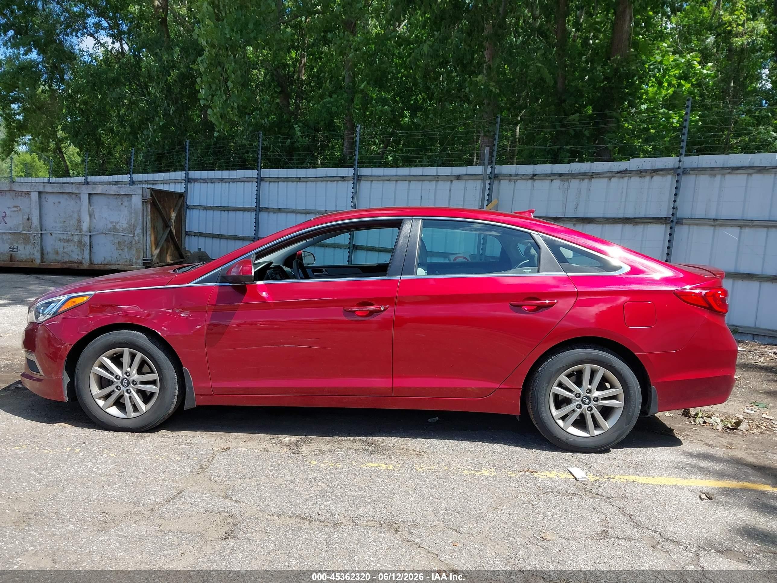 2015 Hyundai Sonata Se Красный vin: 5NPE24AF3FH144261