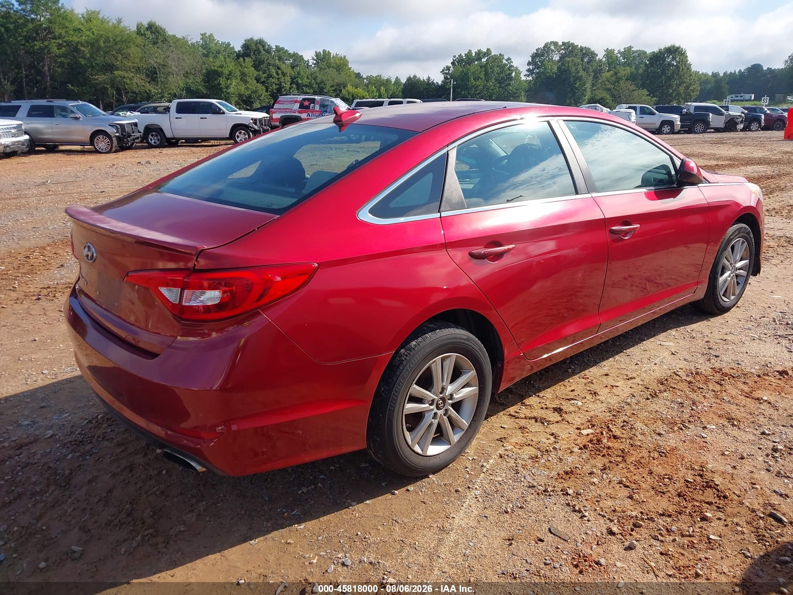 2015 Hyundai Sonata Se Красный vin: 5NPE24AF3FH147306