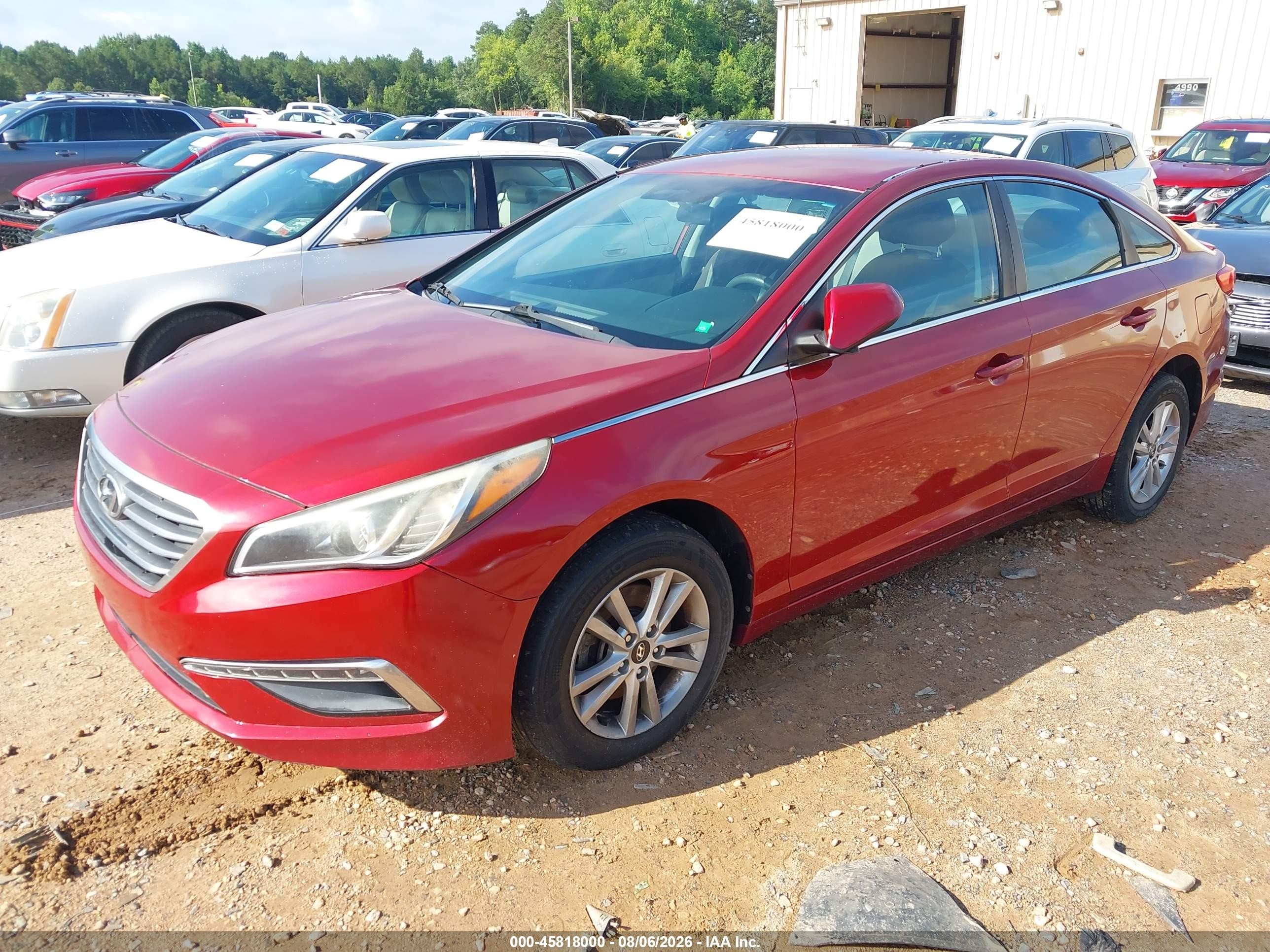 2015 Hyundai Sonata Se Красный vin: 5NPE24AF3FH147306