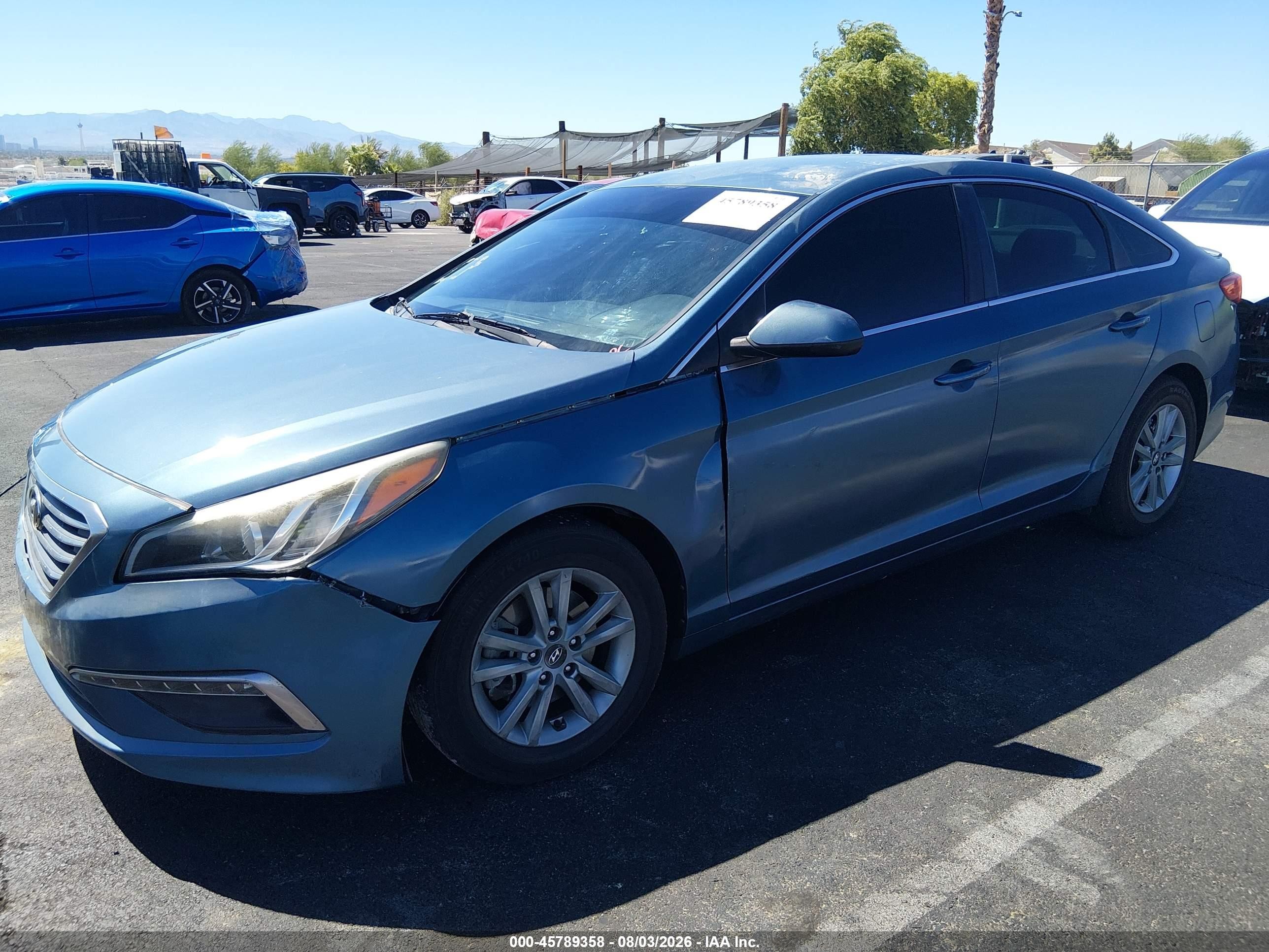 2015 Hyundai Sonata Se Синий vin: 5NPE24AF3FH160962