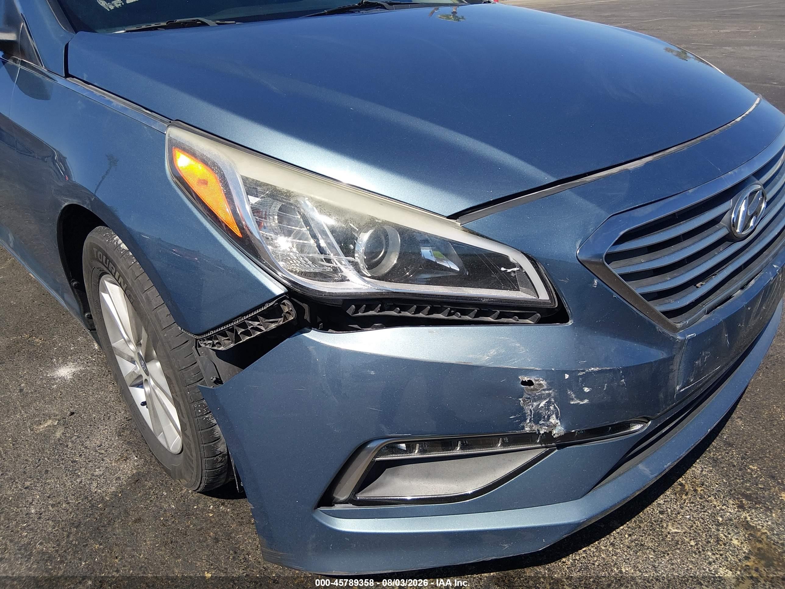 2015 Hyundai Sonata Se Синий vin: 5NPE24AF3FH160962