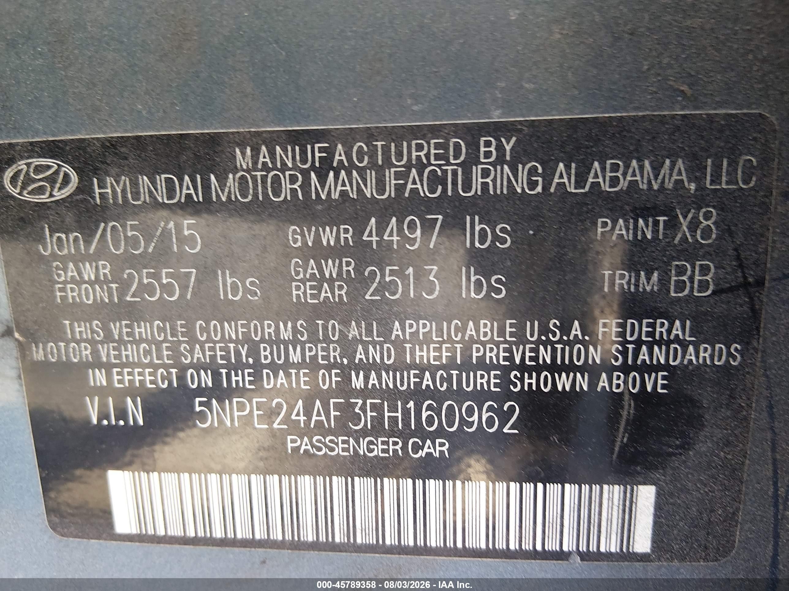 2015 Hyundai Sonata Se Синий vin: 5NPE24AF3FH160962