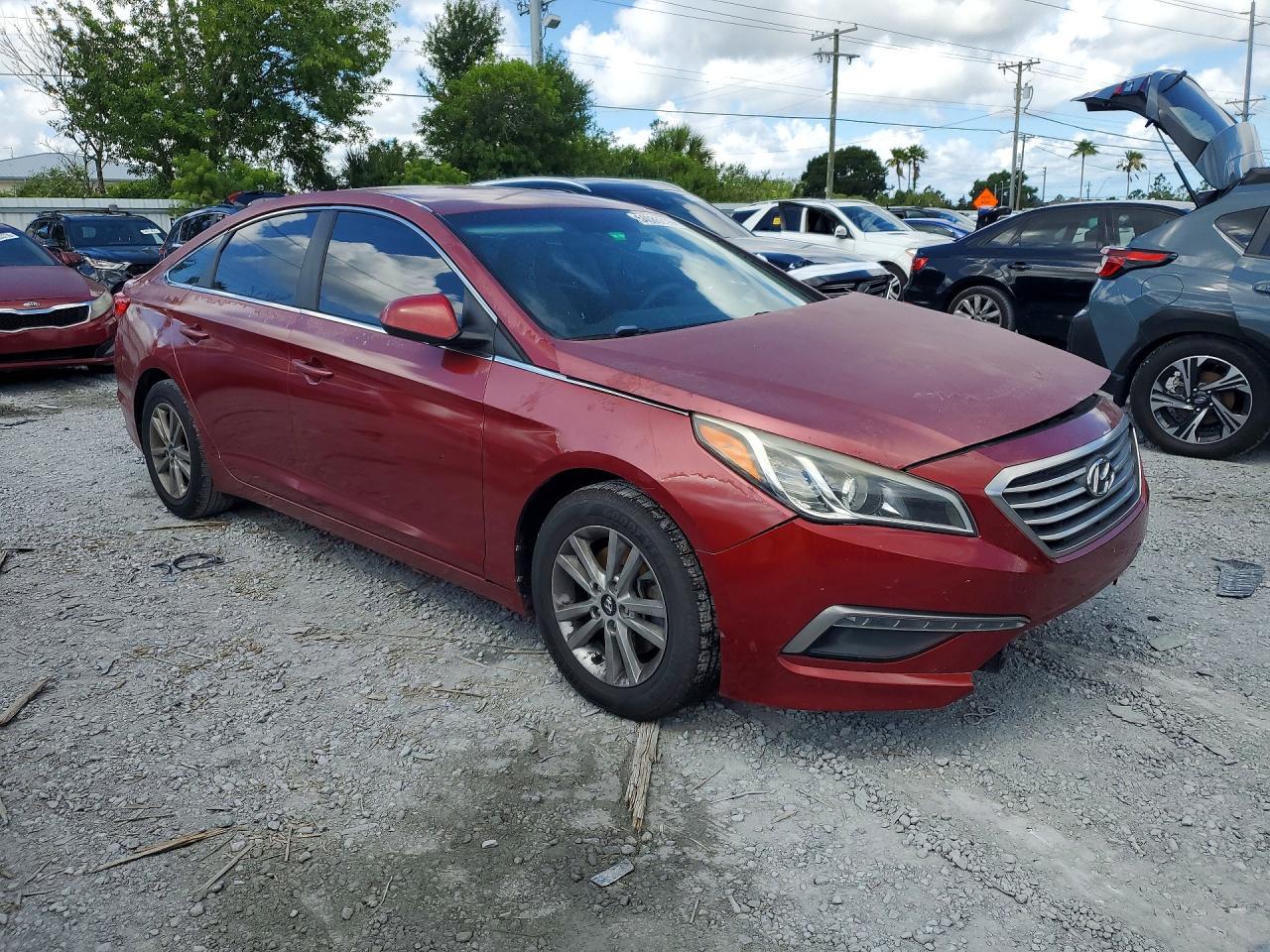 2015 Hyundai Sonata Se Red vin: 5NPE24AF3FH176627