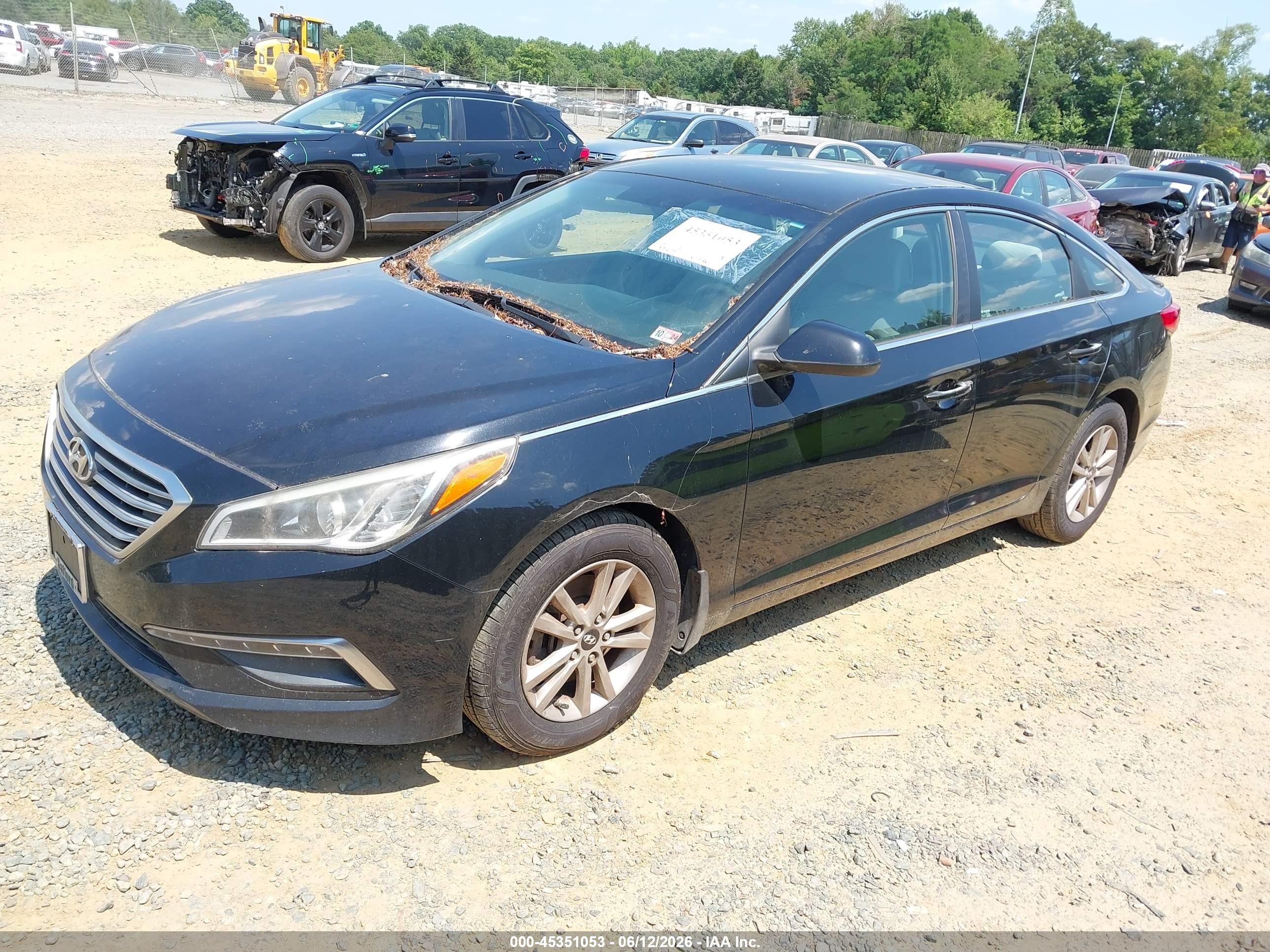 2015 Hyundai Sonata Se Black vin: 5NPE24AF3FH178684
