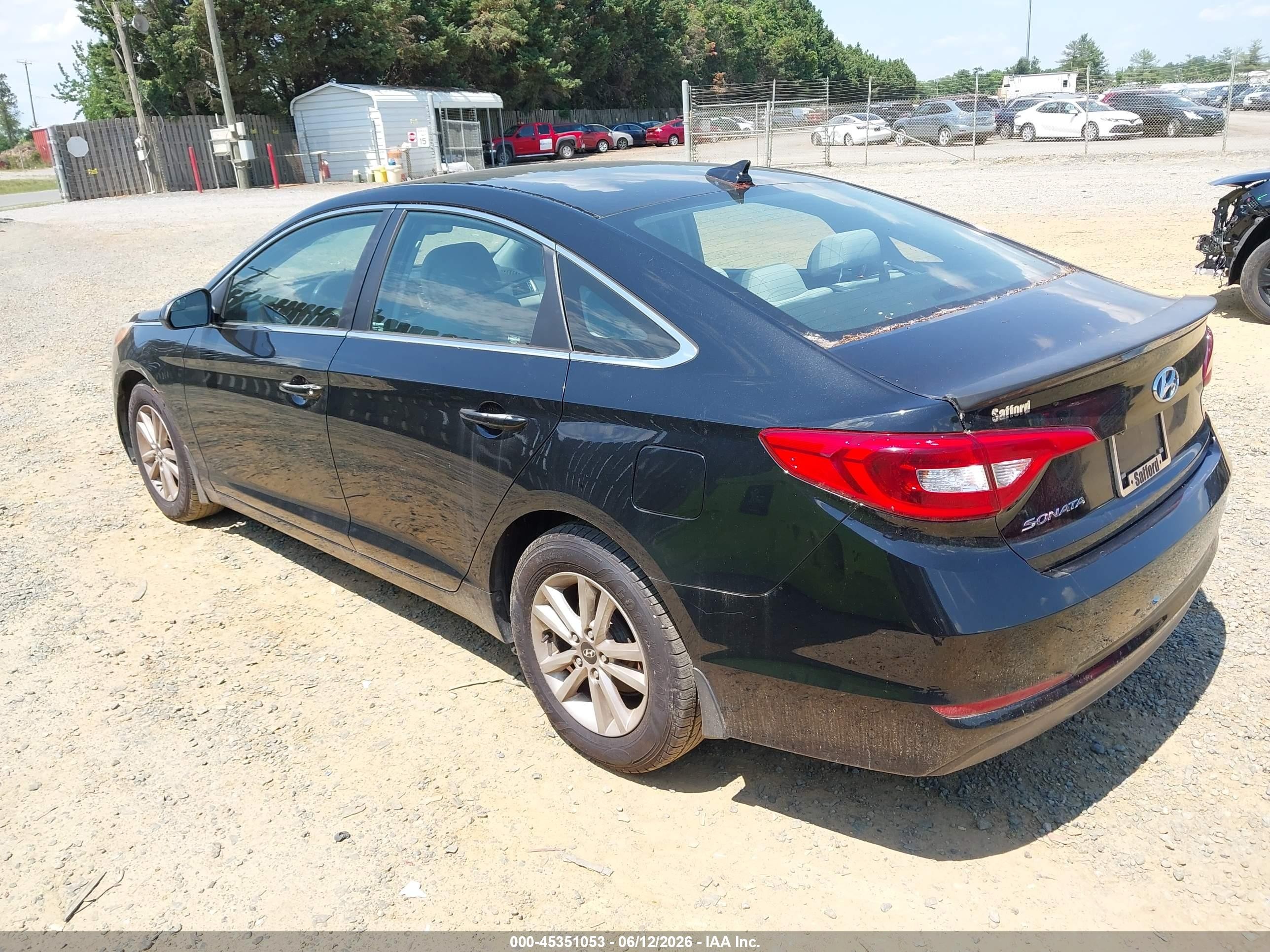 2015 Hyundai Sonata Se Black vin: 5NPE24AF3FH178684