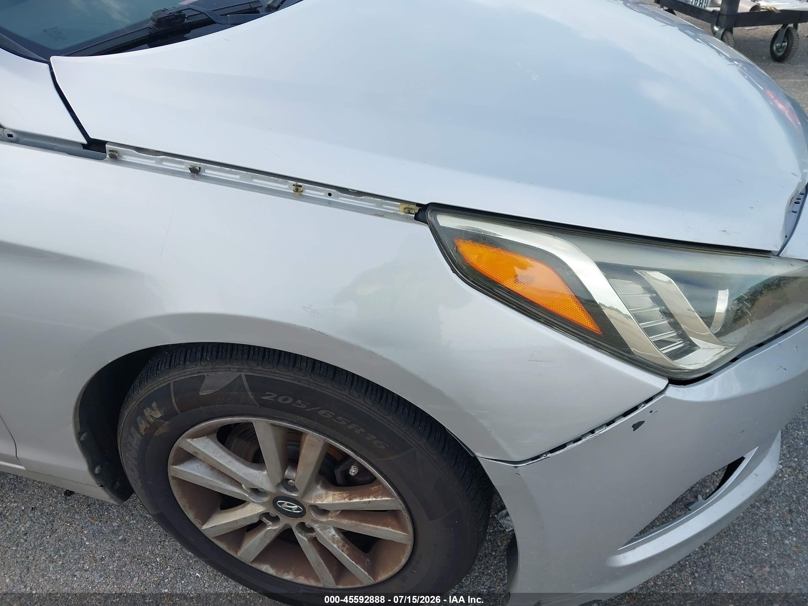 2015 Hyundai Sonata Se Gray vin: 5NPE24AF3FH199096