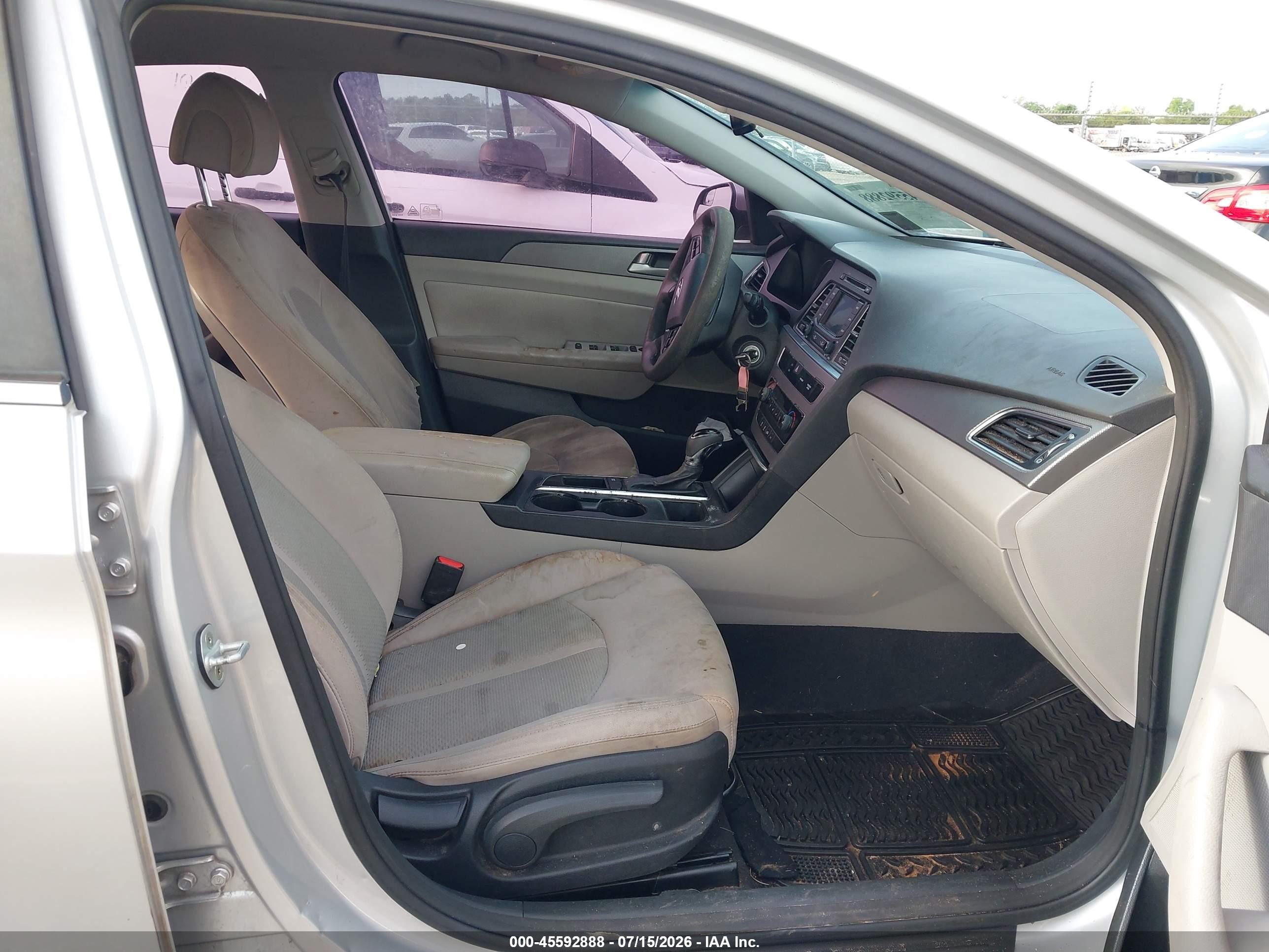 2015 Hyundai Sonata Se Gray vin: 5NPE24AF3FH199096