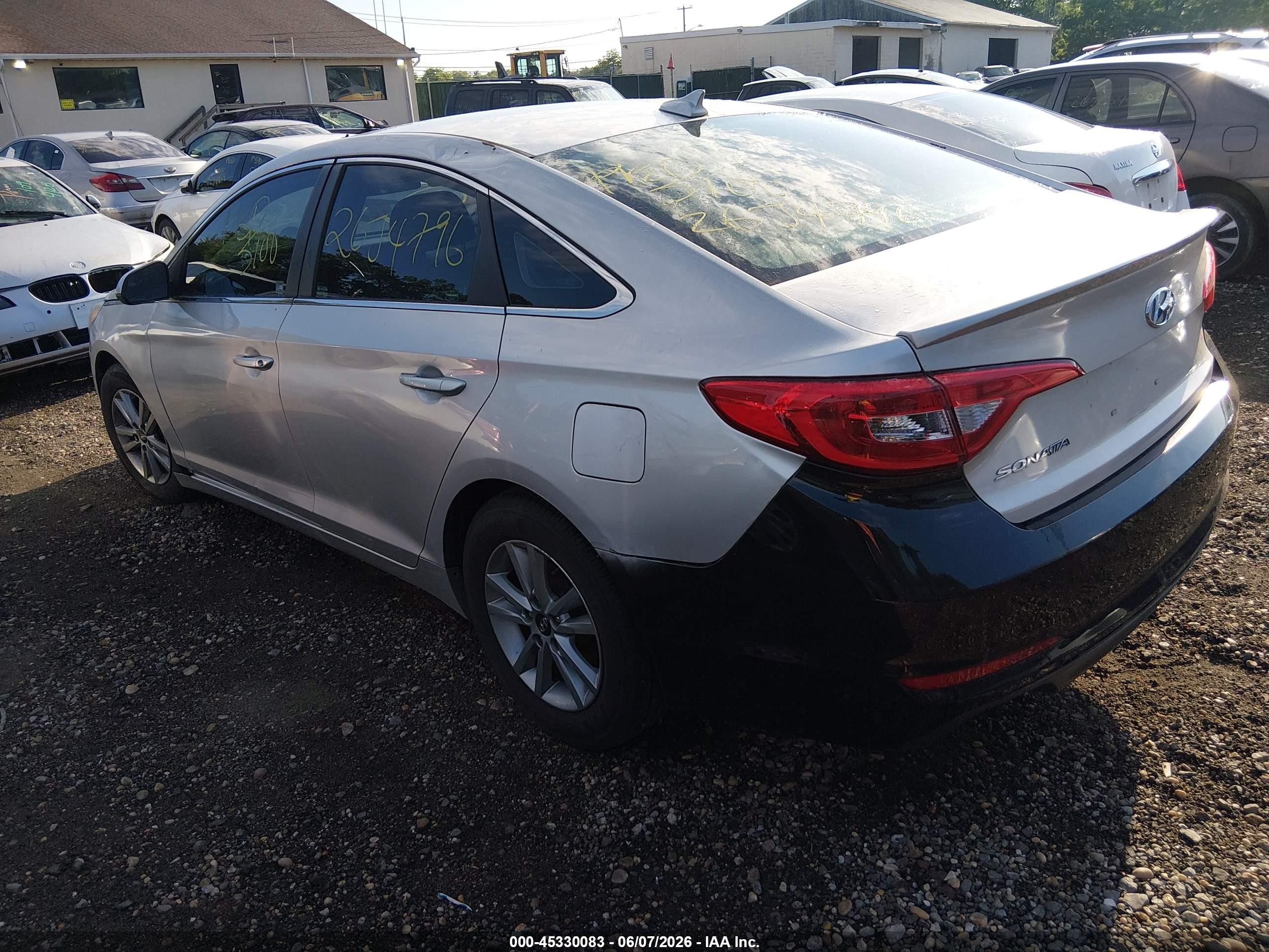 2015 Hyundai Sonata Se Серый vin: 5NPE24AF3FH201963