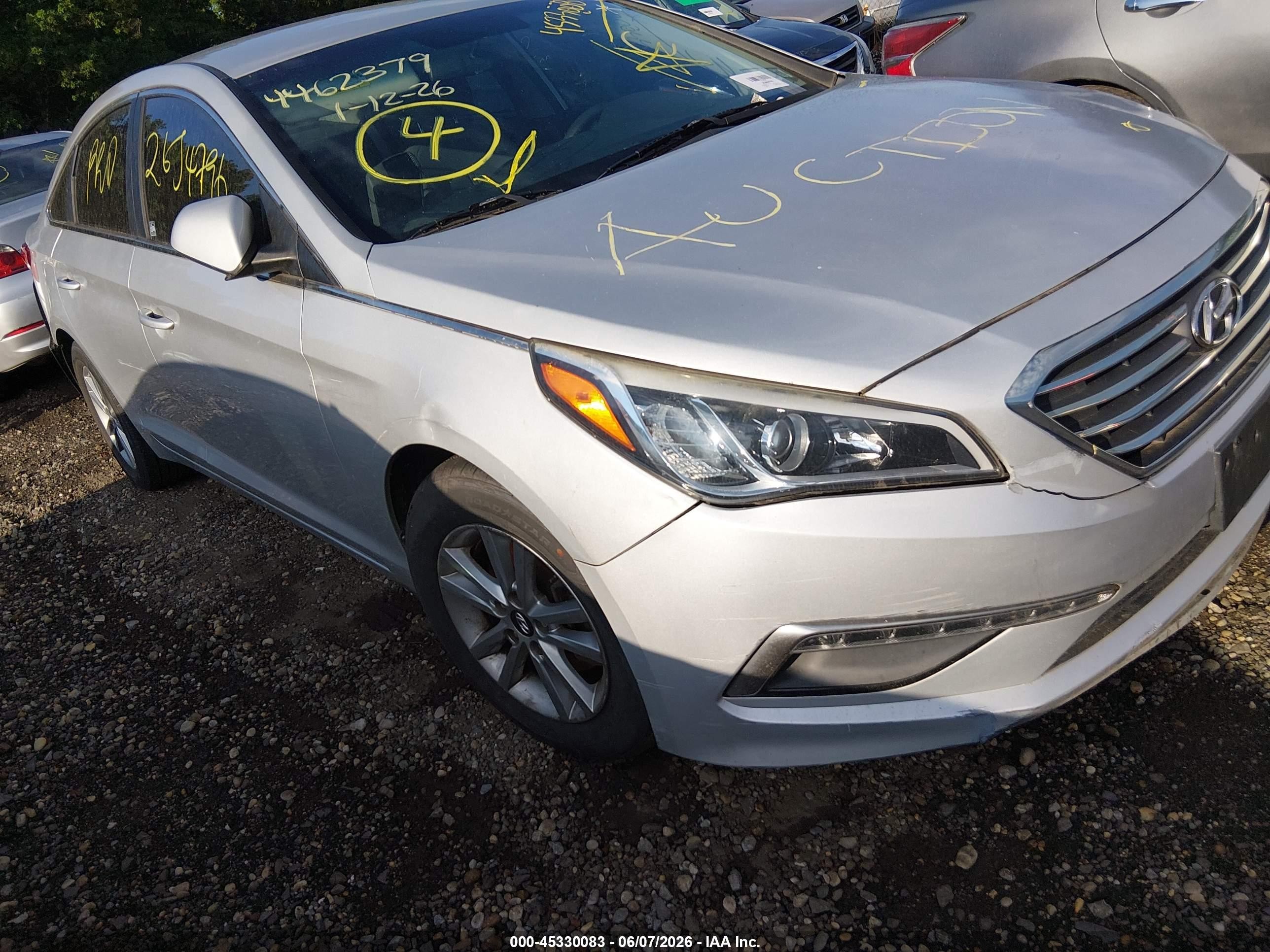 2015 Hyundai Sonata Se Серый vin: 5NPE24AF3FH201963