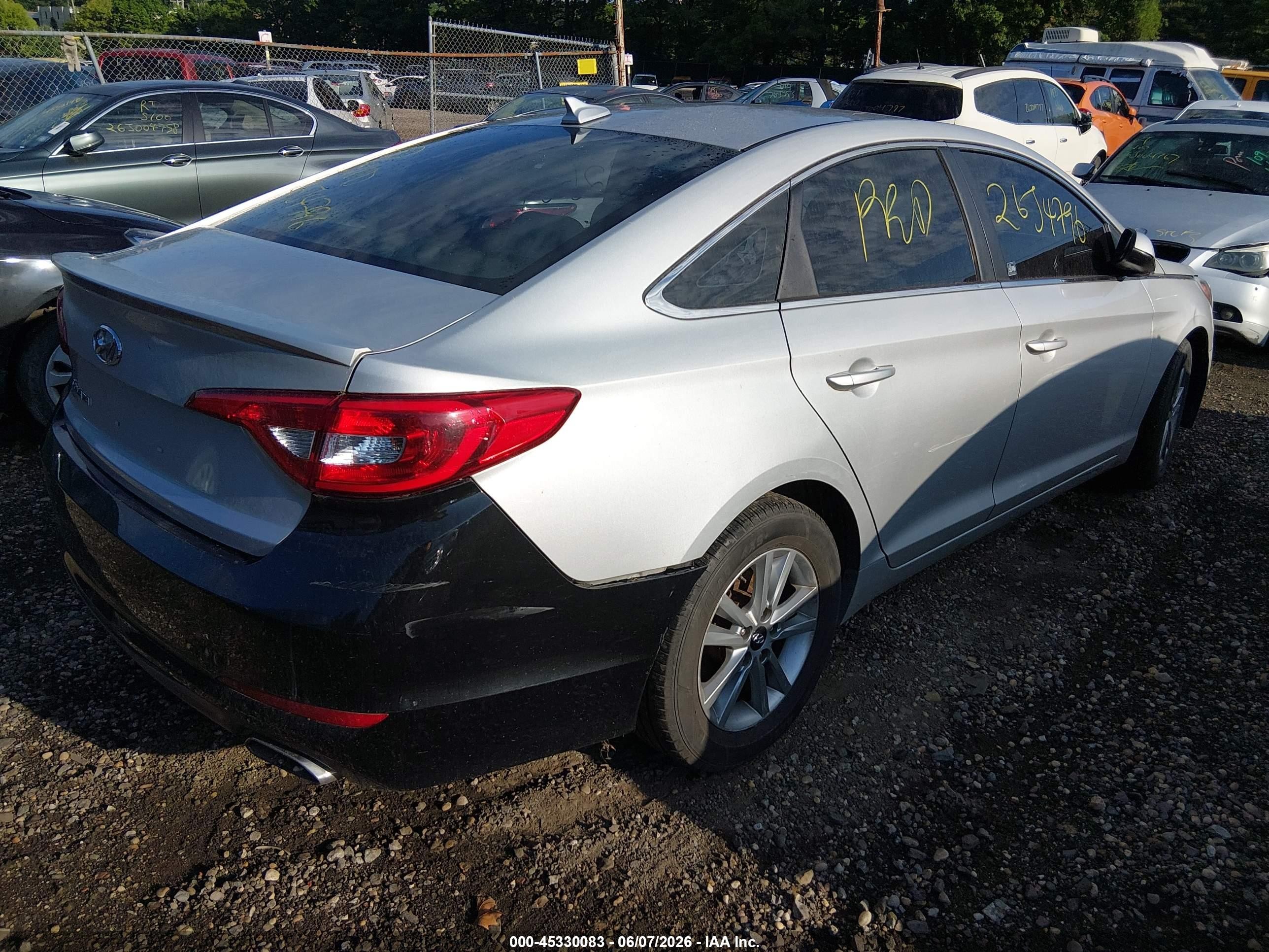 2015 Hyundai Sonata Se Серый vin: 5NPE24AF3FH201963