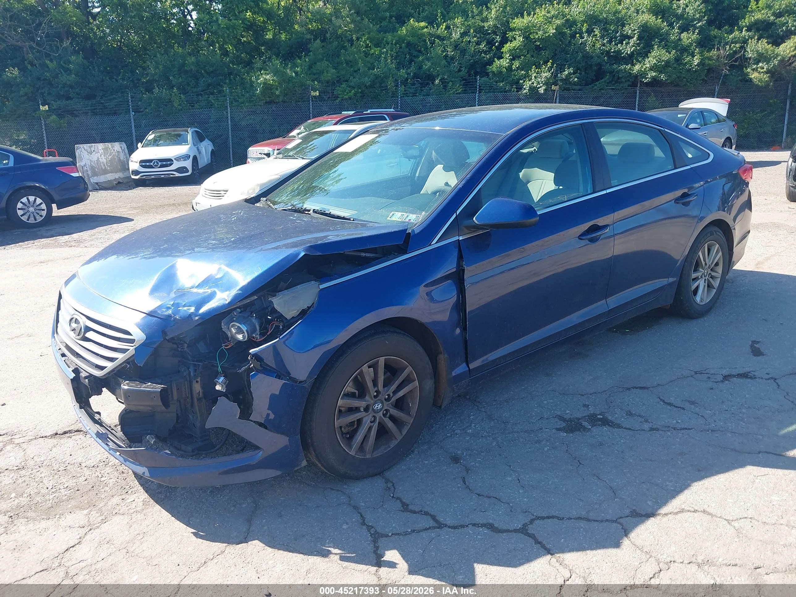 2015 Hyundai Sonata Se Blue vin: 5NPE24AF3FH215636
