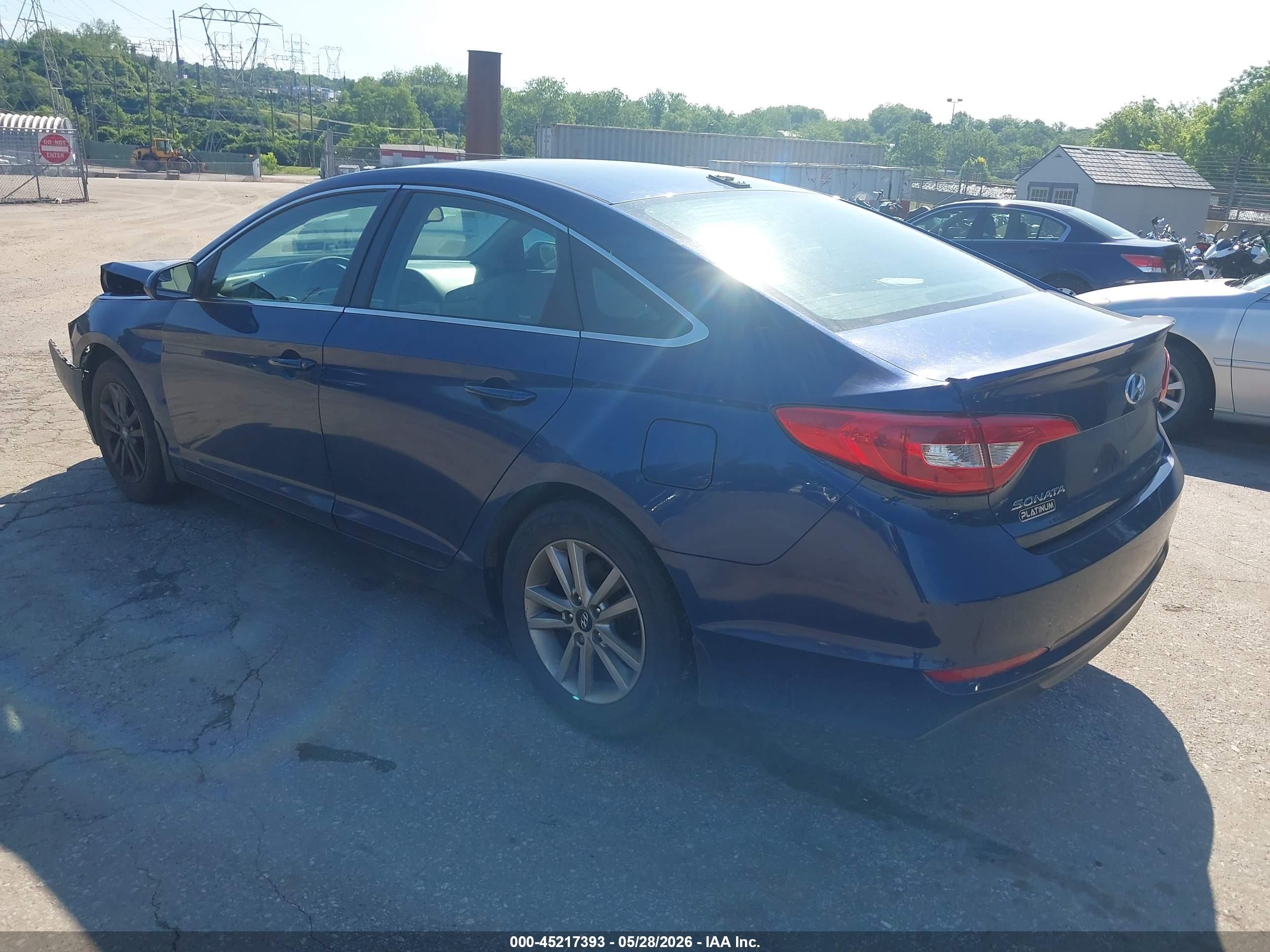 2015 Hyundai Sonata Se Blue vin: 5NPE24AF3FH215636