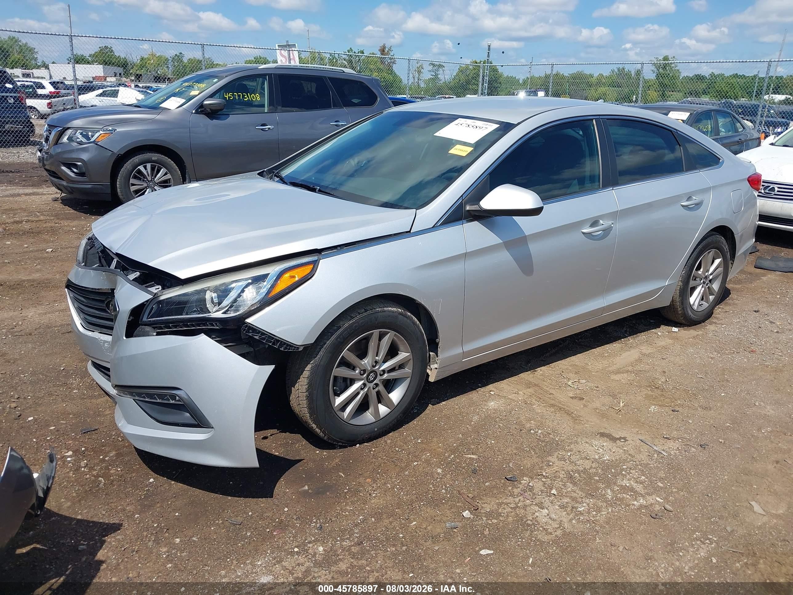 2015 Hyundai Sonata Se Silver vin: 5NPE24AF3FH232601