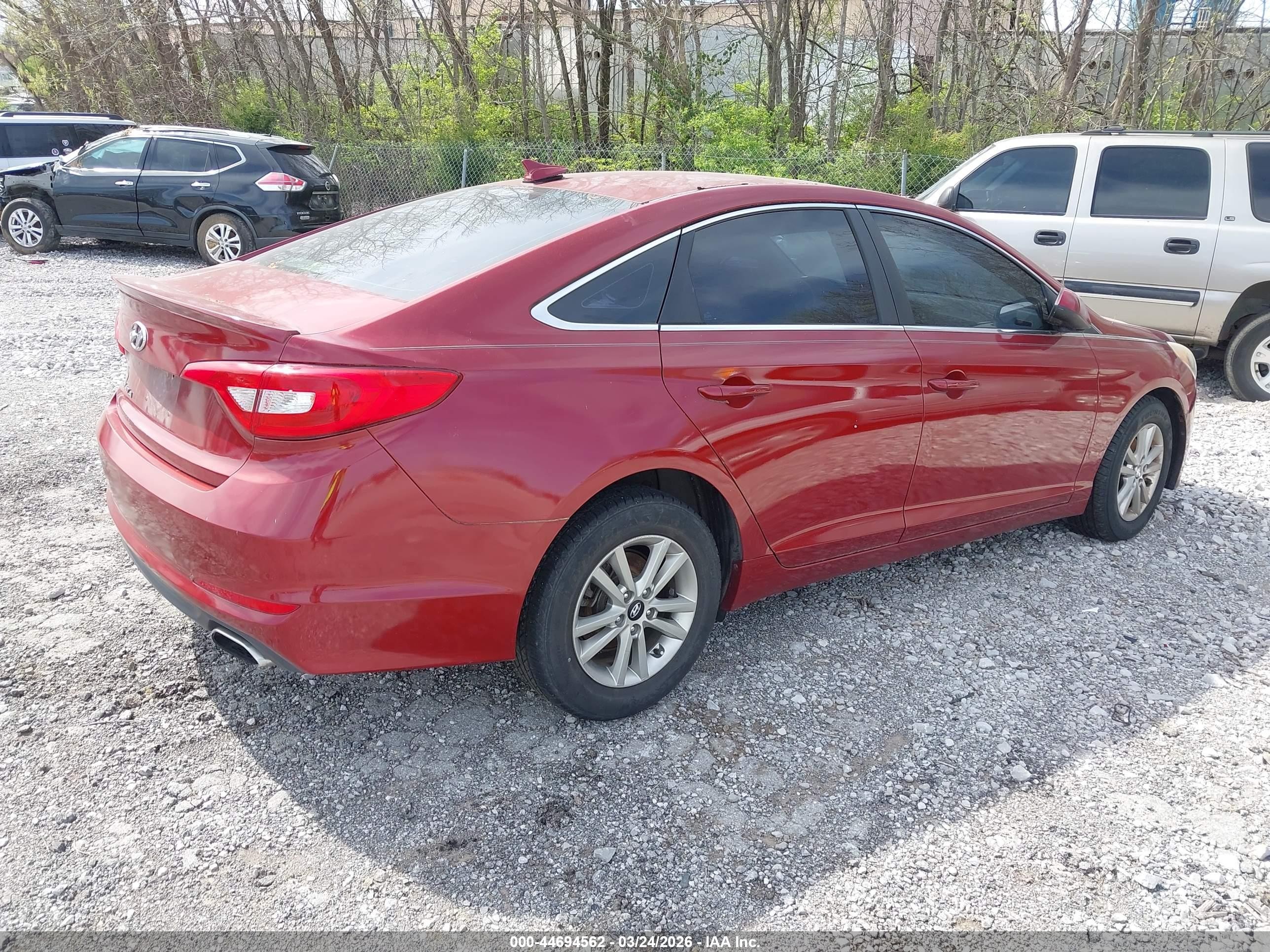 2015 Hyundai Sonata Se Burgundy vin: 5NPE24AF3FH232680