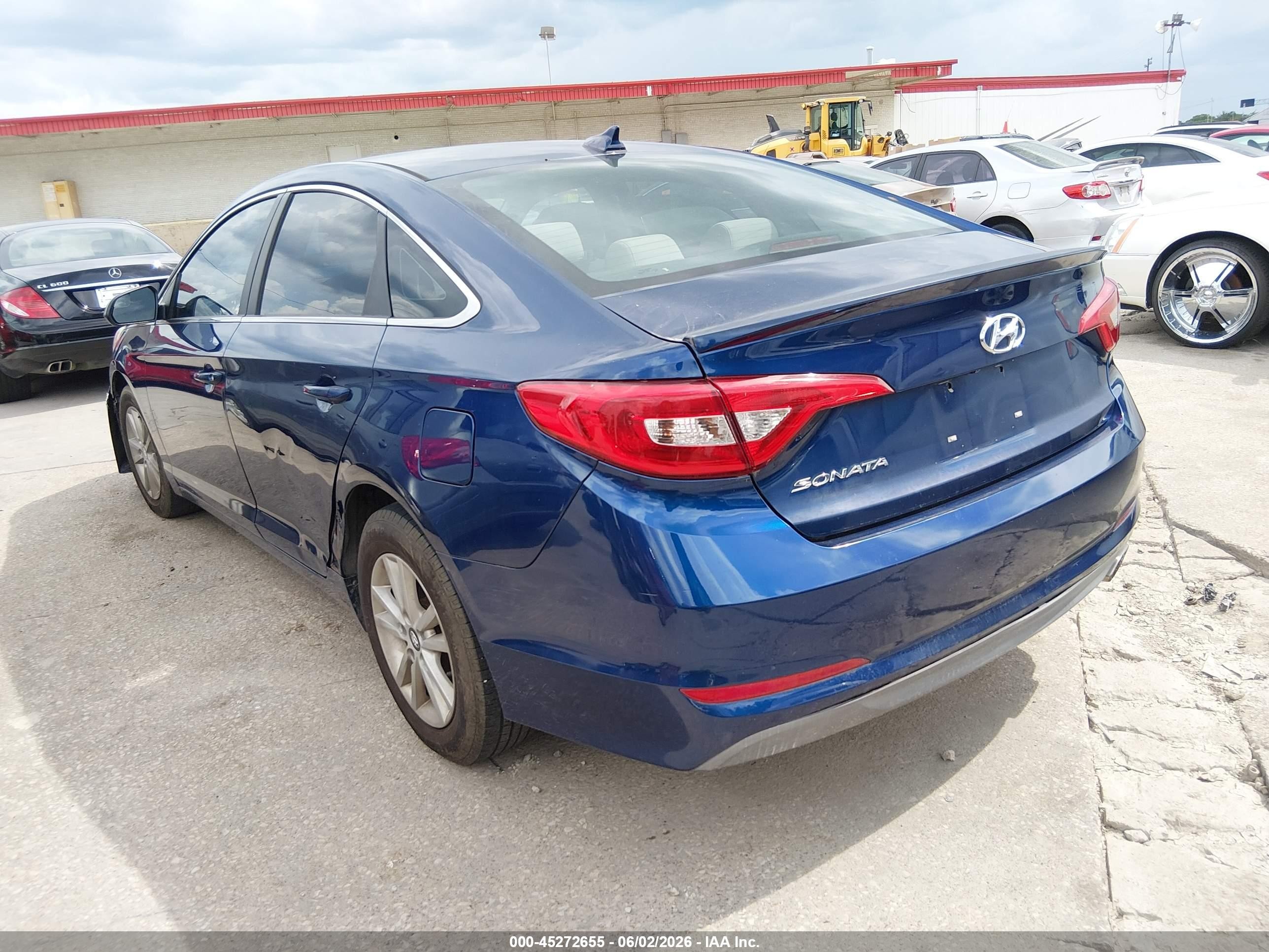 2015 Hyundai Sonata Se Синий vin: 5NPE24AF3FH236227