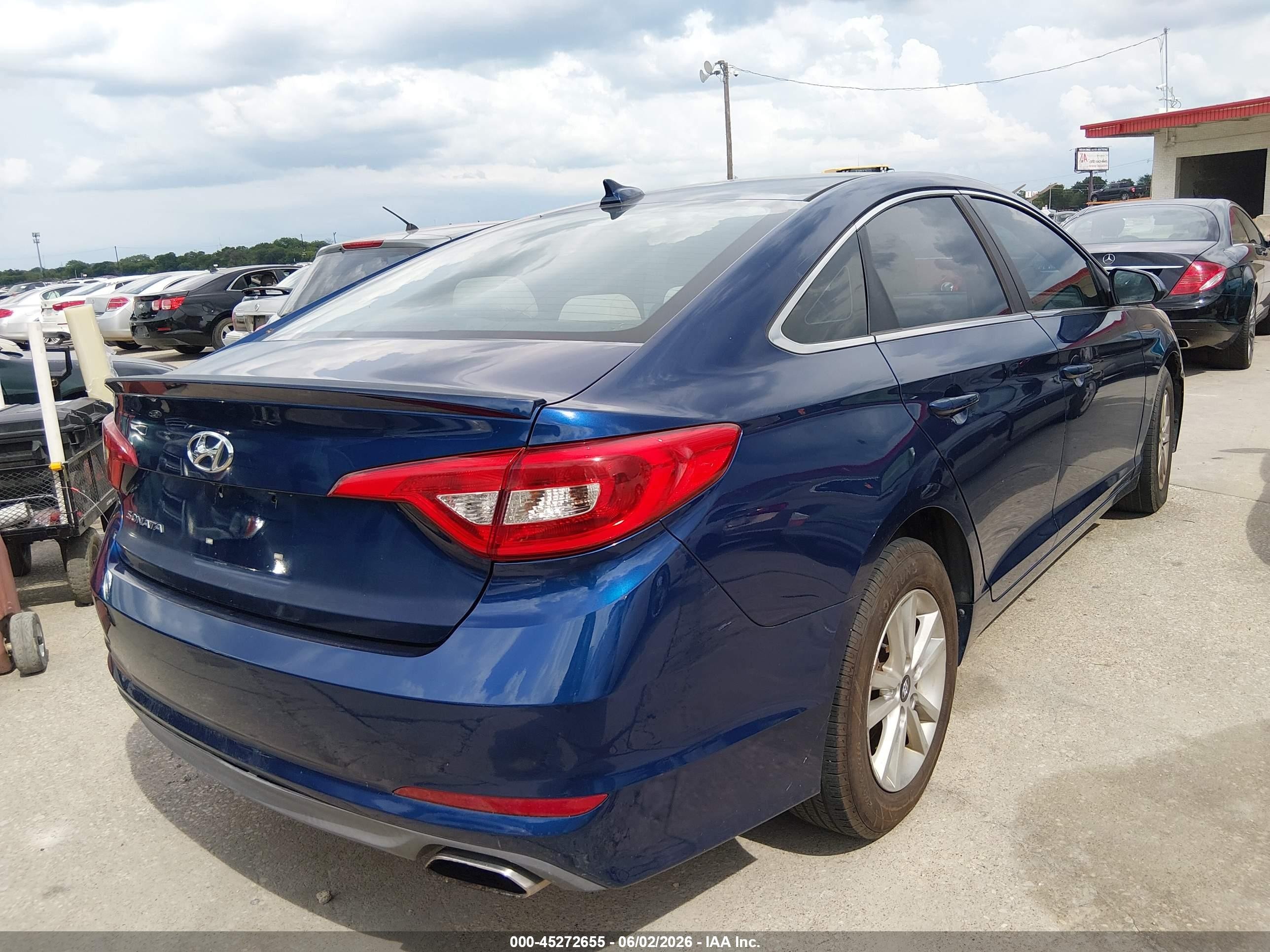 2015 Hyundai Sonata Se Синий vin: 5NPE24AF3FH236227