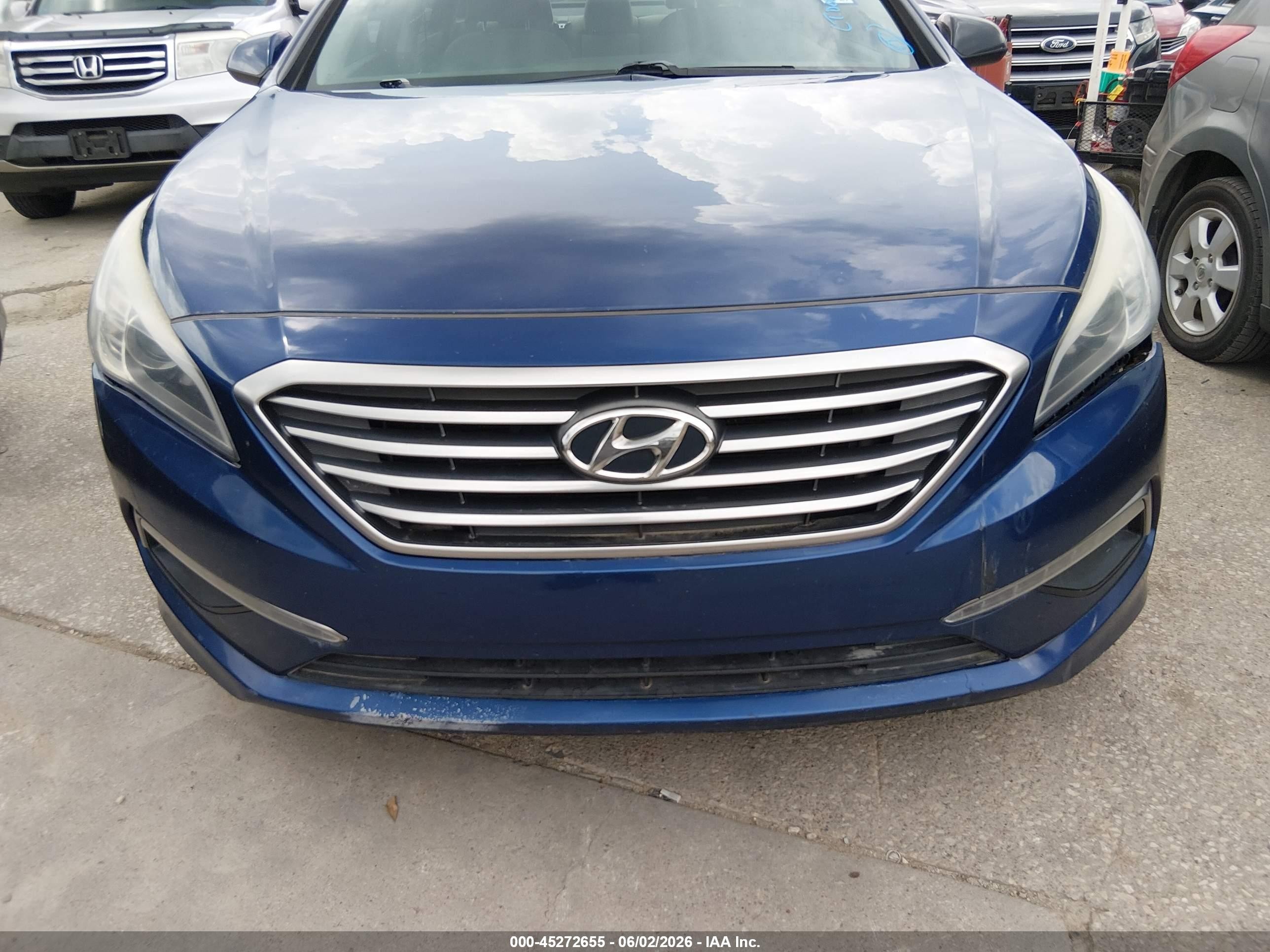 2015 Hyundai Sonata Se Синий vin: 5NPE24AF3FH236227