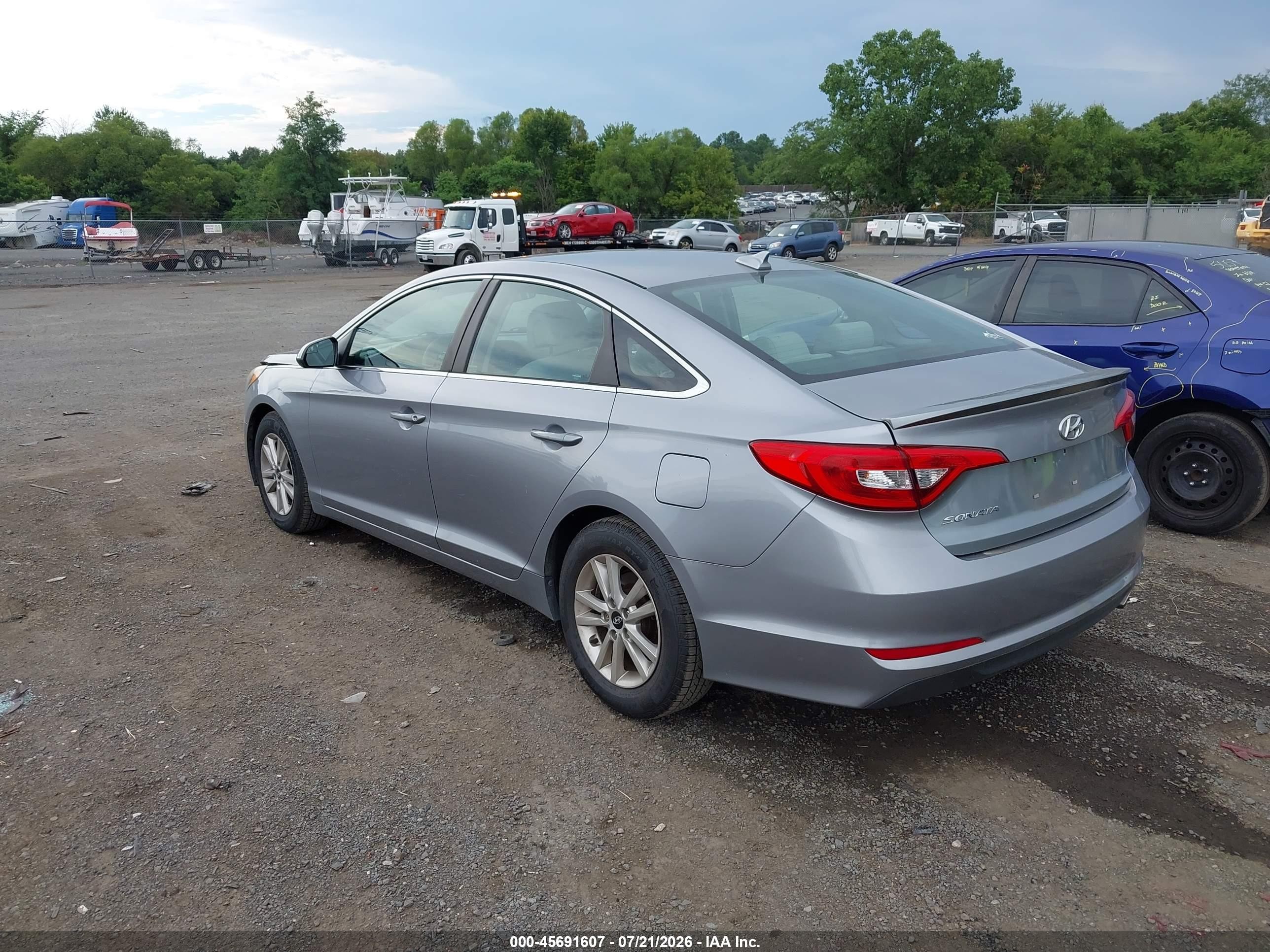 2015 Hyundai Sonata Se Silver vin: 5NPE24AF3FH238284
