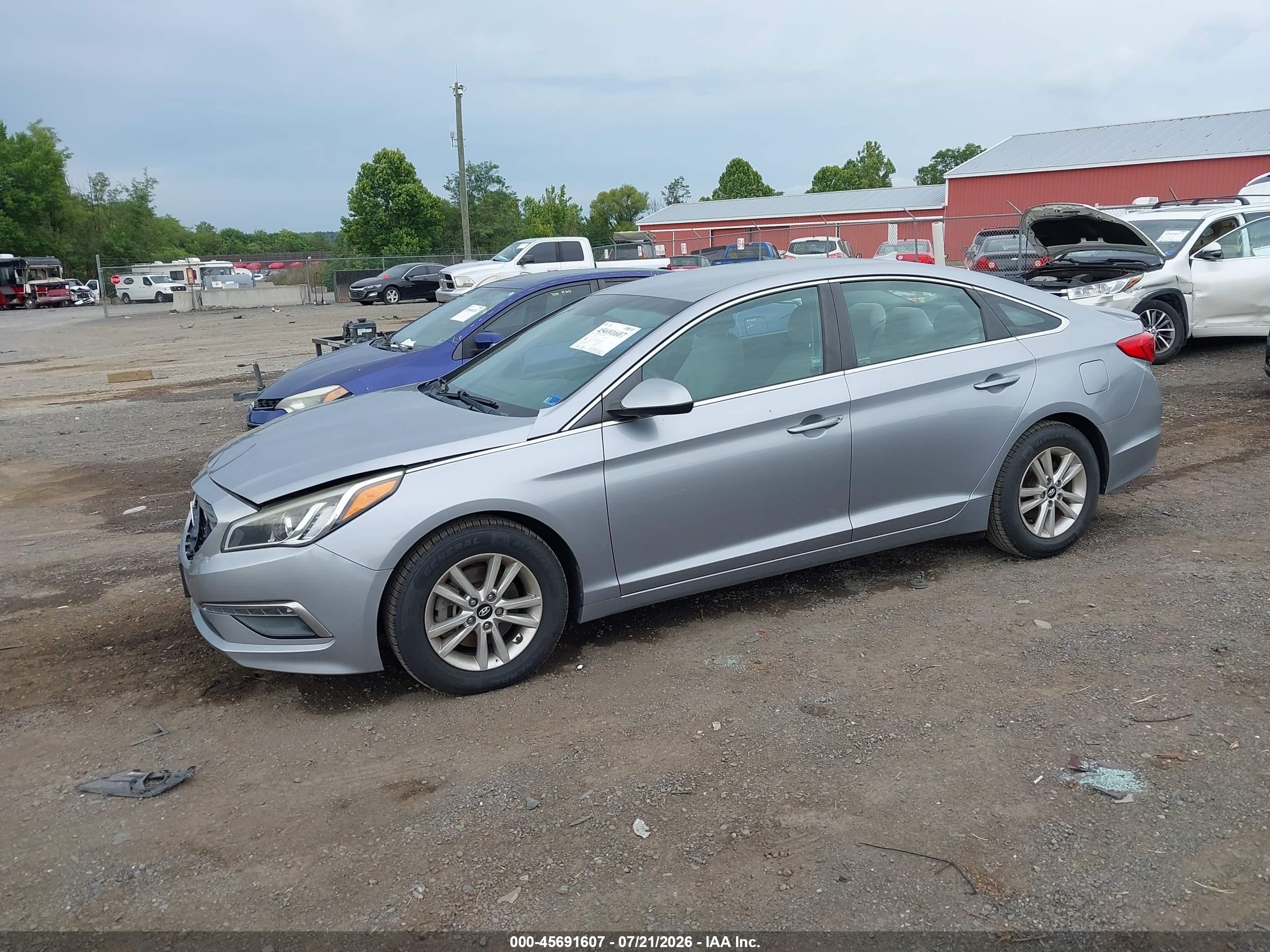 2015 Hyundai Sonata Se Silver vin: 5NPE24AF3FH238284
