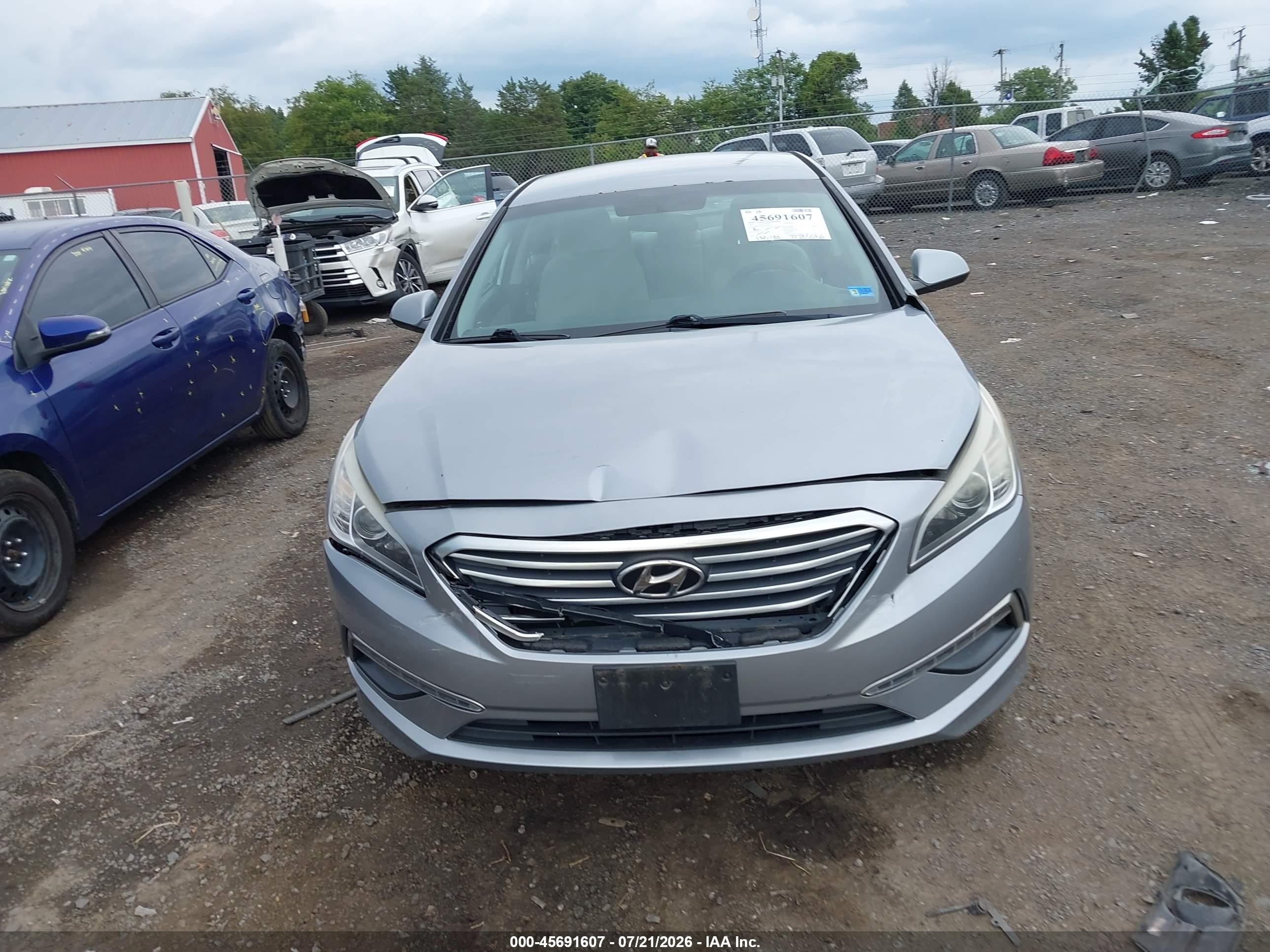 2015 Hyundai Sonata Se Silver vin: 5NPE24AF3FH238284