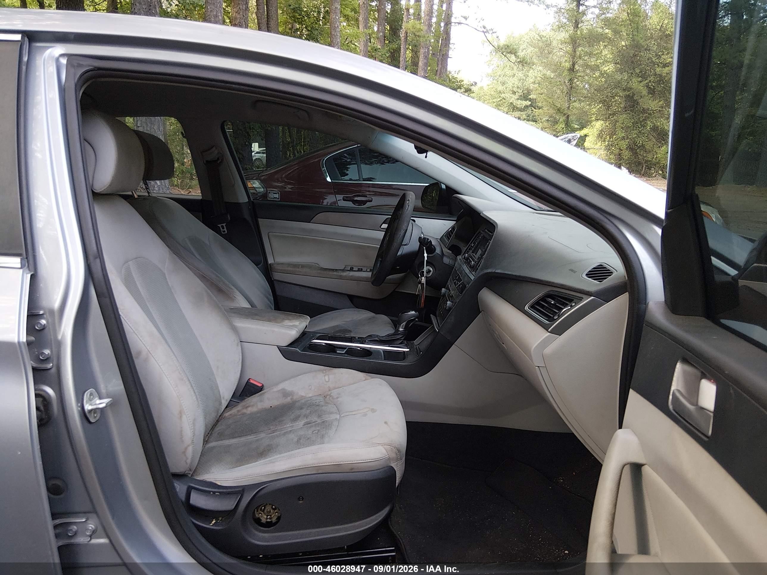 2015 Hyundai Sonata Se Gray vin: 5NPE24AF3FH240665