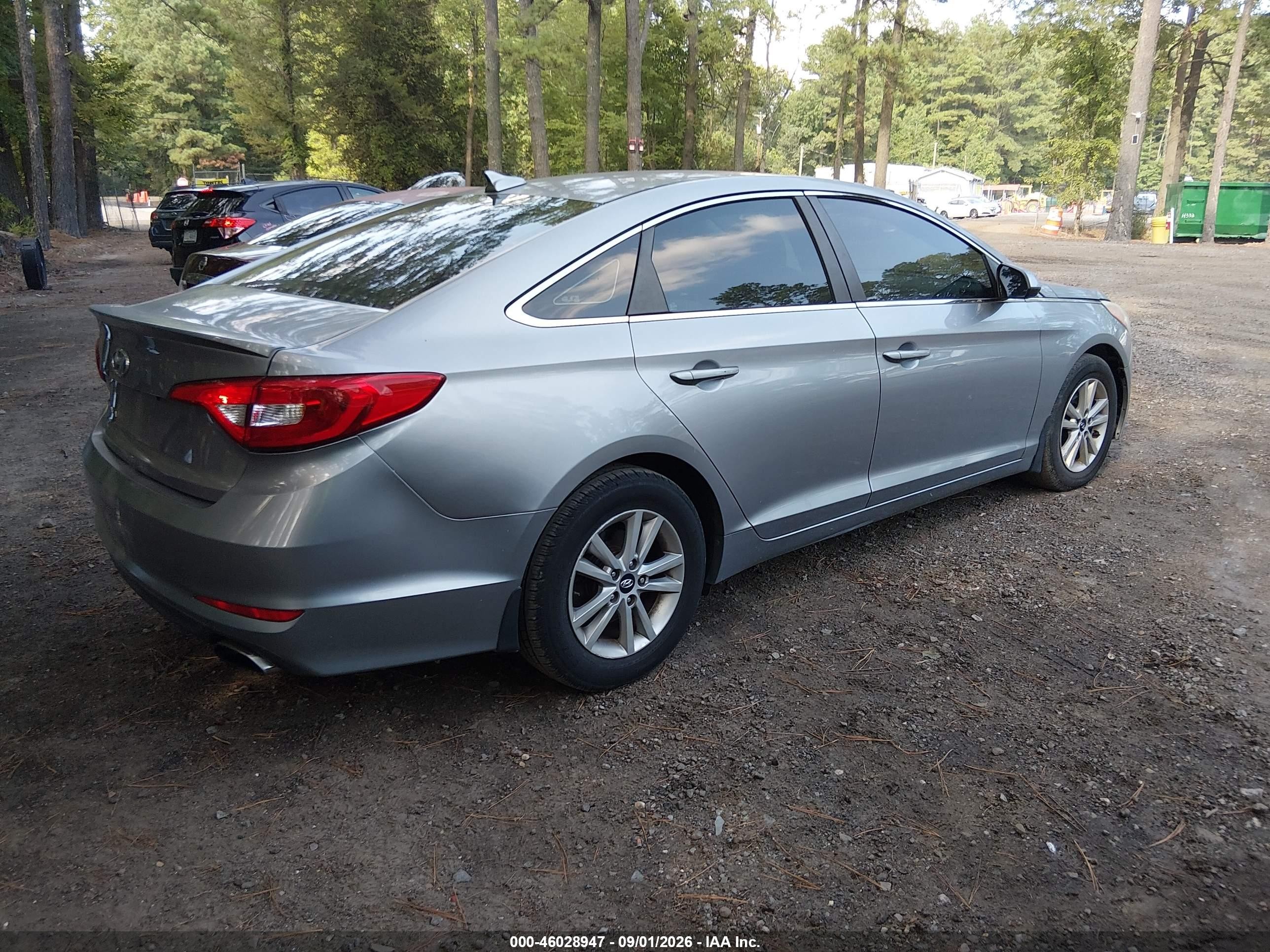 2015 Hyundai Sonata Se Gray vin: 5NPE24AF3FH240665
