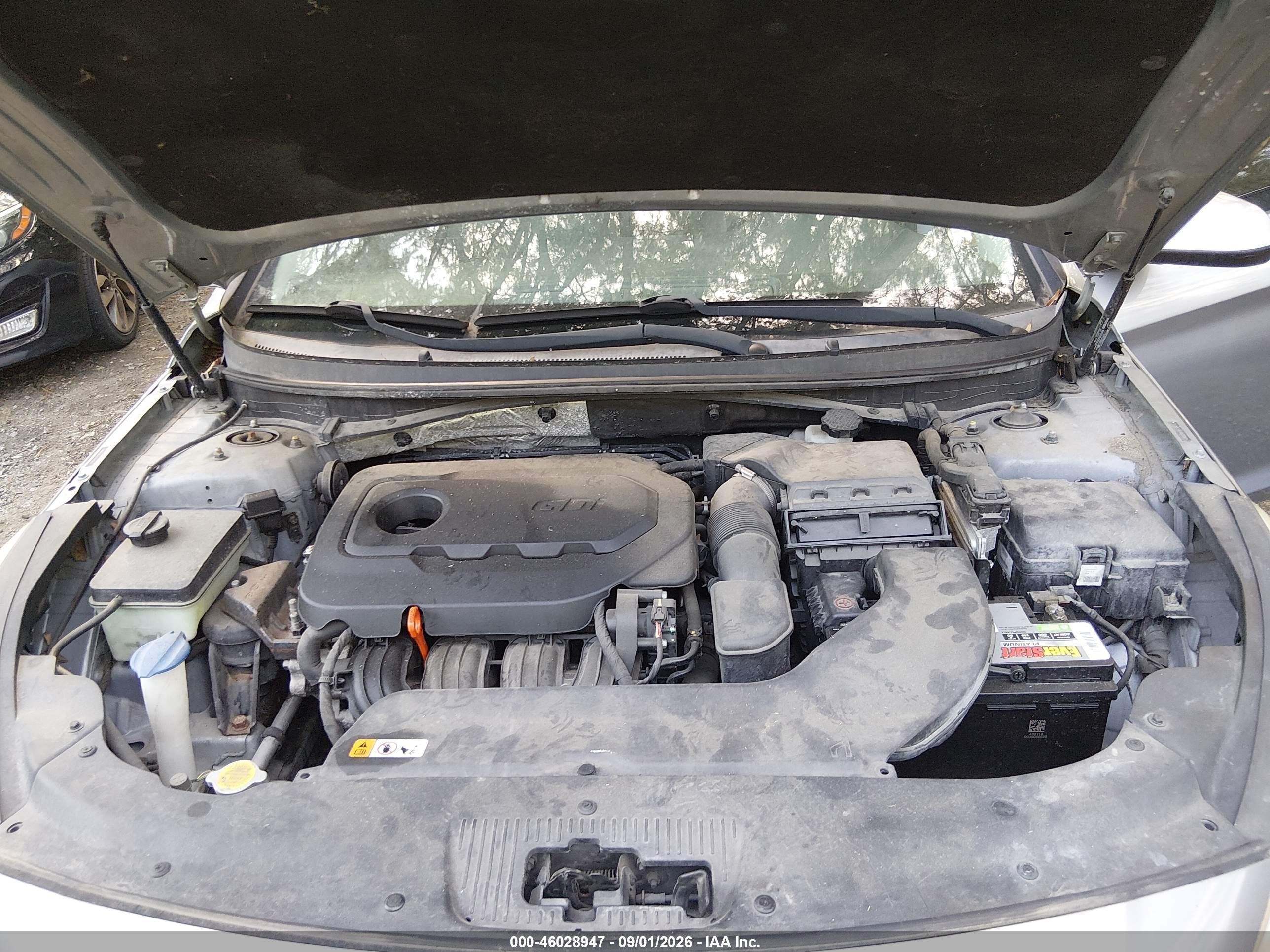 2015 Hyundai Sonata Se Gray vin: 5NPE24AF3FH240665