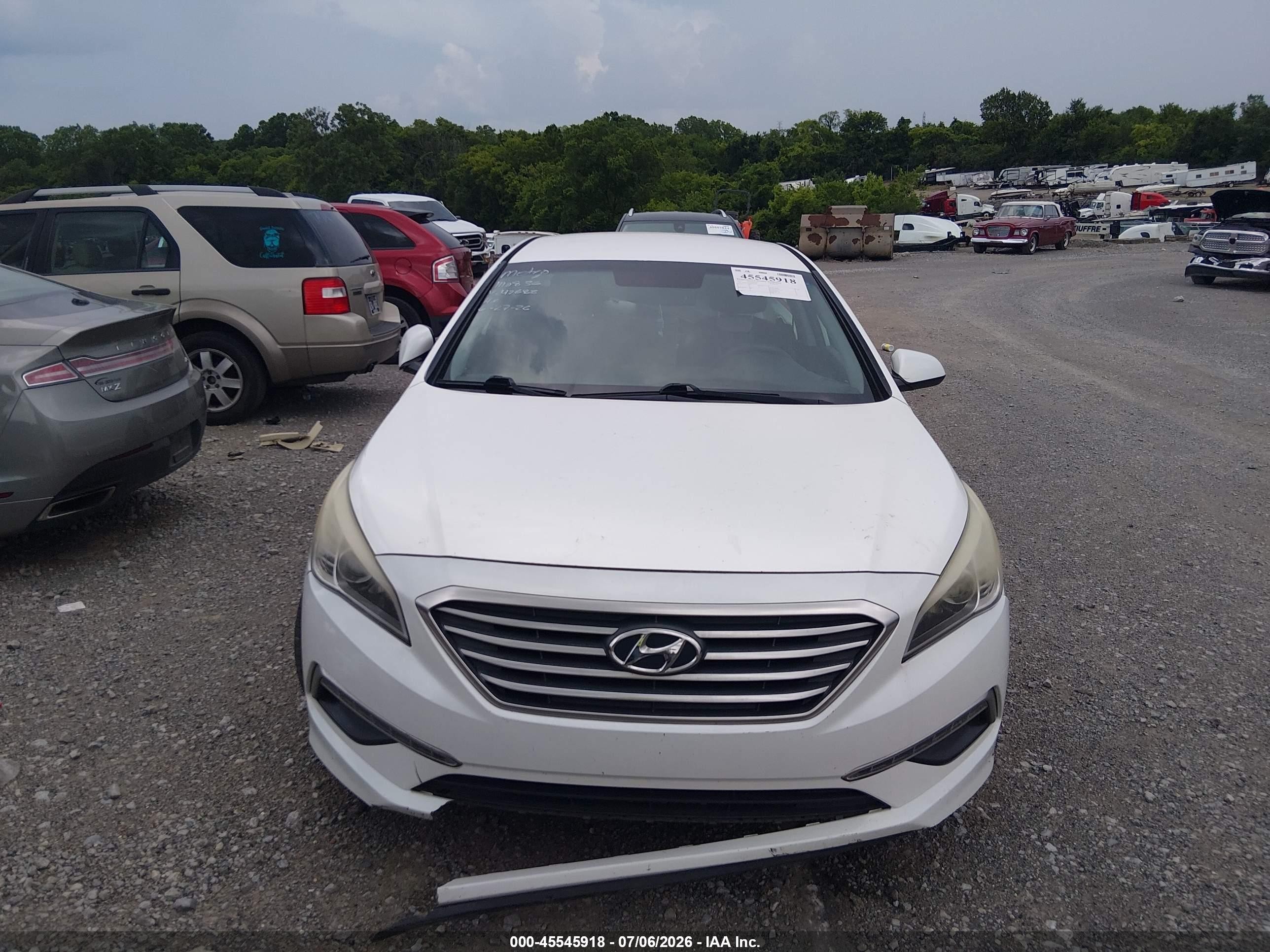 2015 Hyundai Sonata Se White vin: 5NPE24AF3FH242688