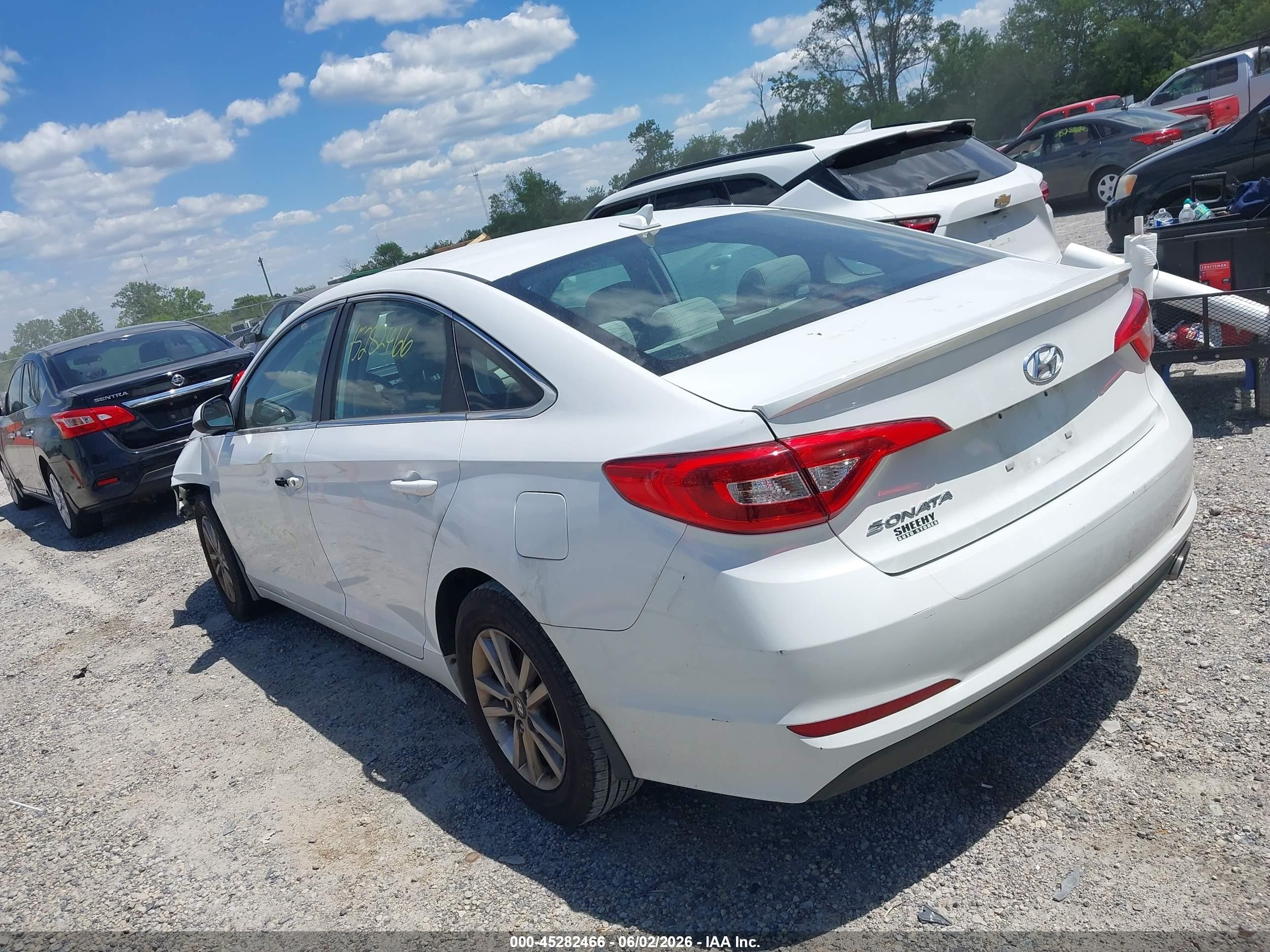2015 Hyundai Sonata Se White vin: 5NPE24AF3FH258700
