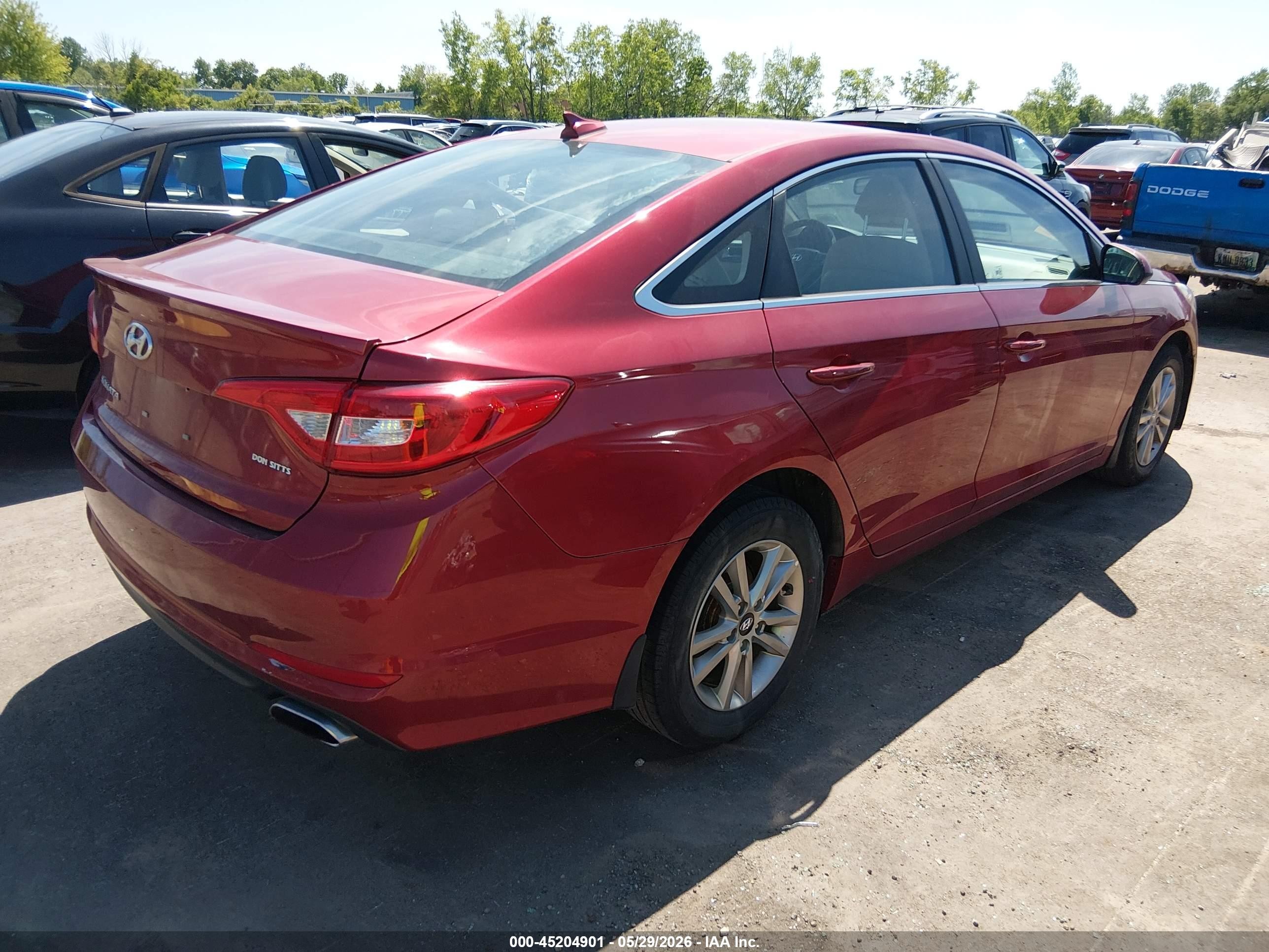 2015 Hyundai Sonata Se Red vin: 5NPE24AF3FH259555