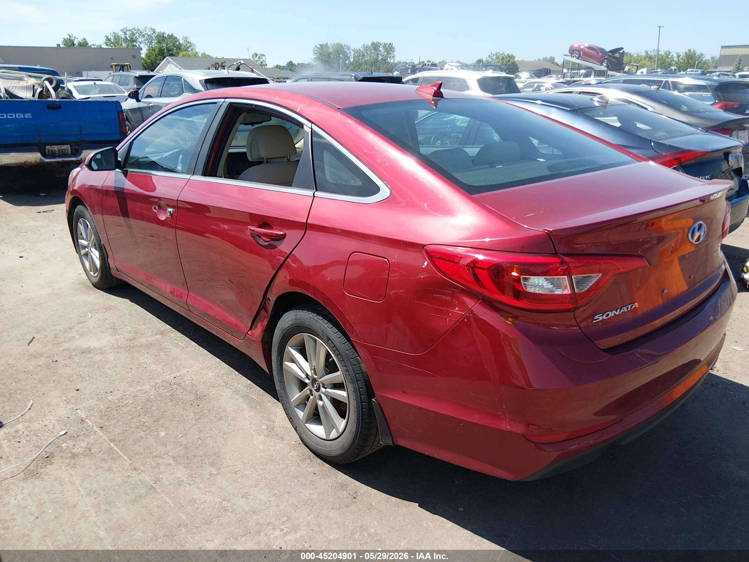 2015 Hyundai Sonata Se Red vin: 5NPE24AF3FH259555