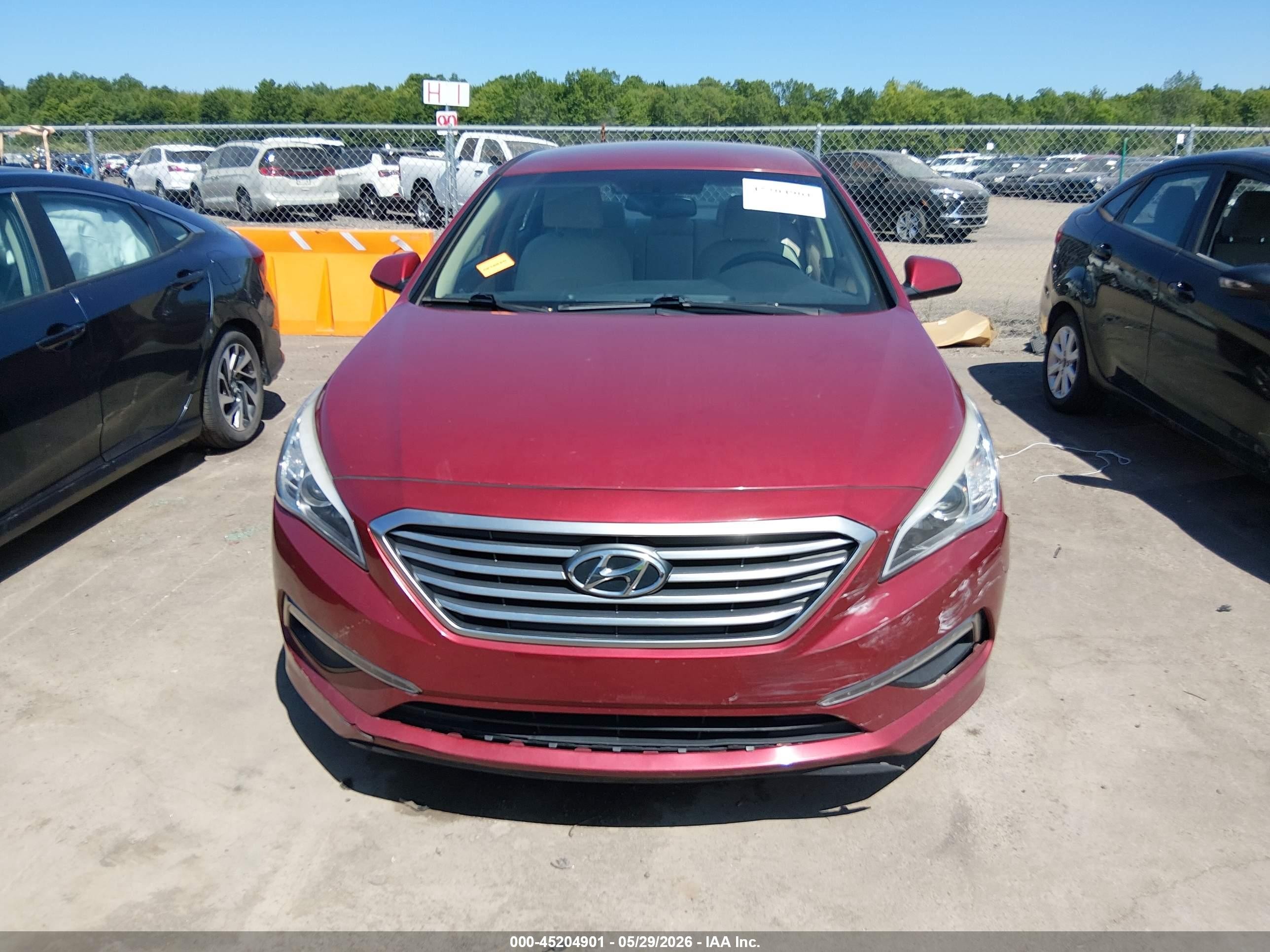 2015 Hyundai Sonata Se Red vin: 5NPE24AF3FH259555