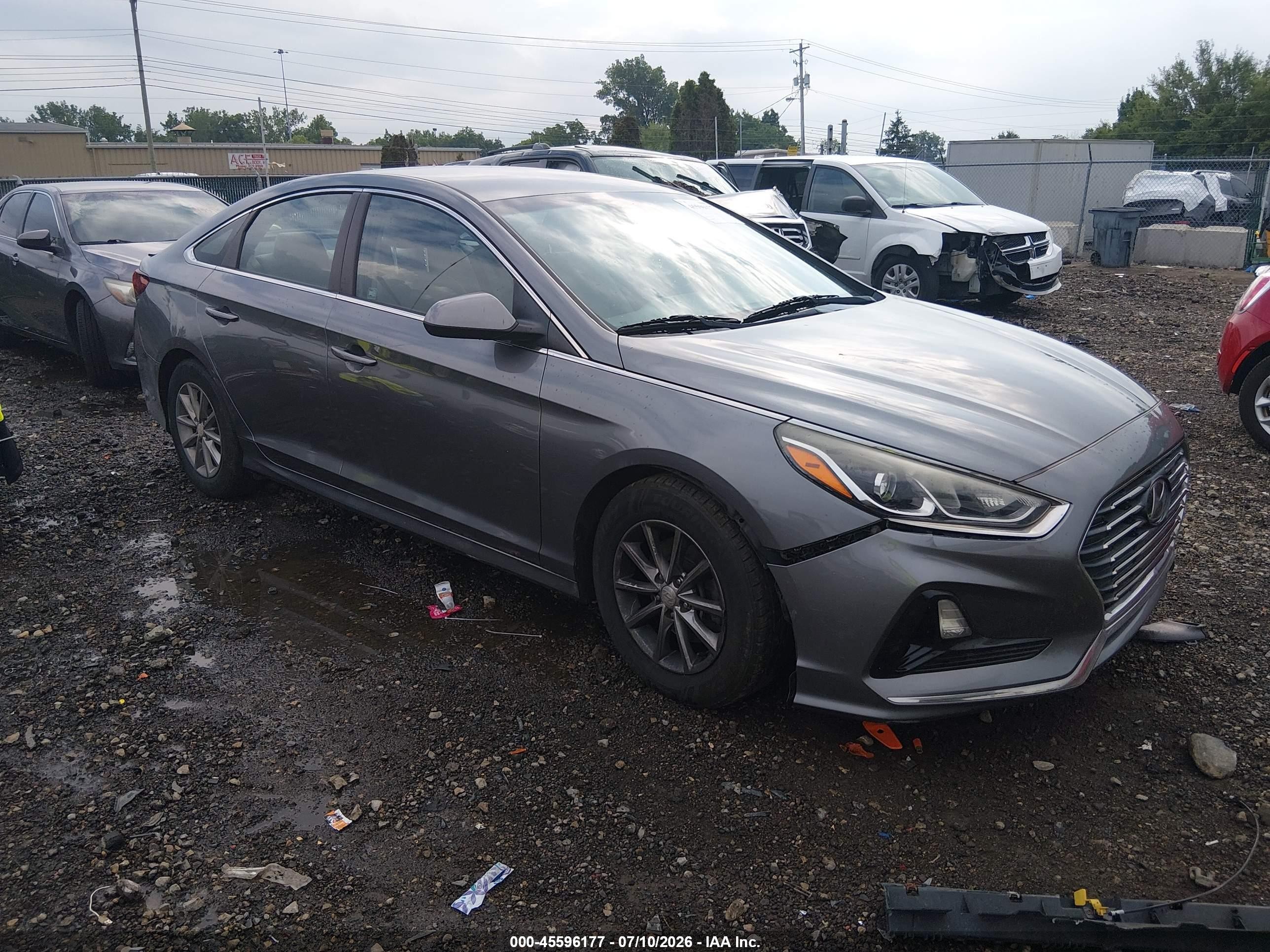 2018 Hyundai Sonata Se Gray vin: 5NPE24AF3JH642629