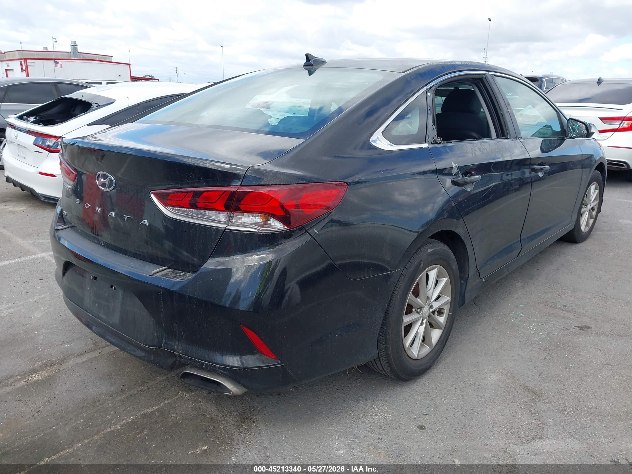 2018 Hyundai Sonata Se Черный vin: 5NPE24AF3JH726272