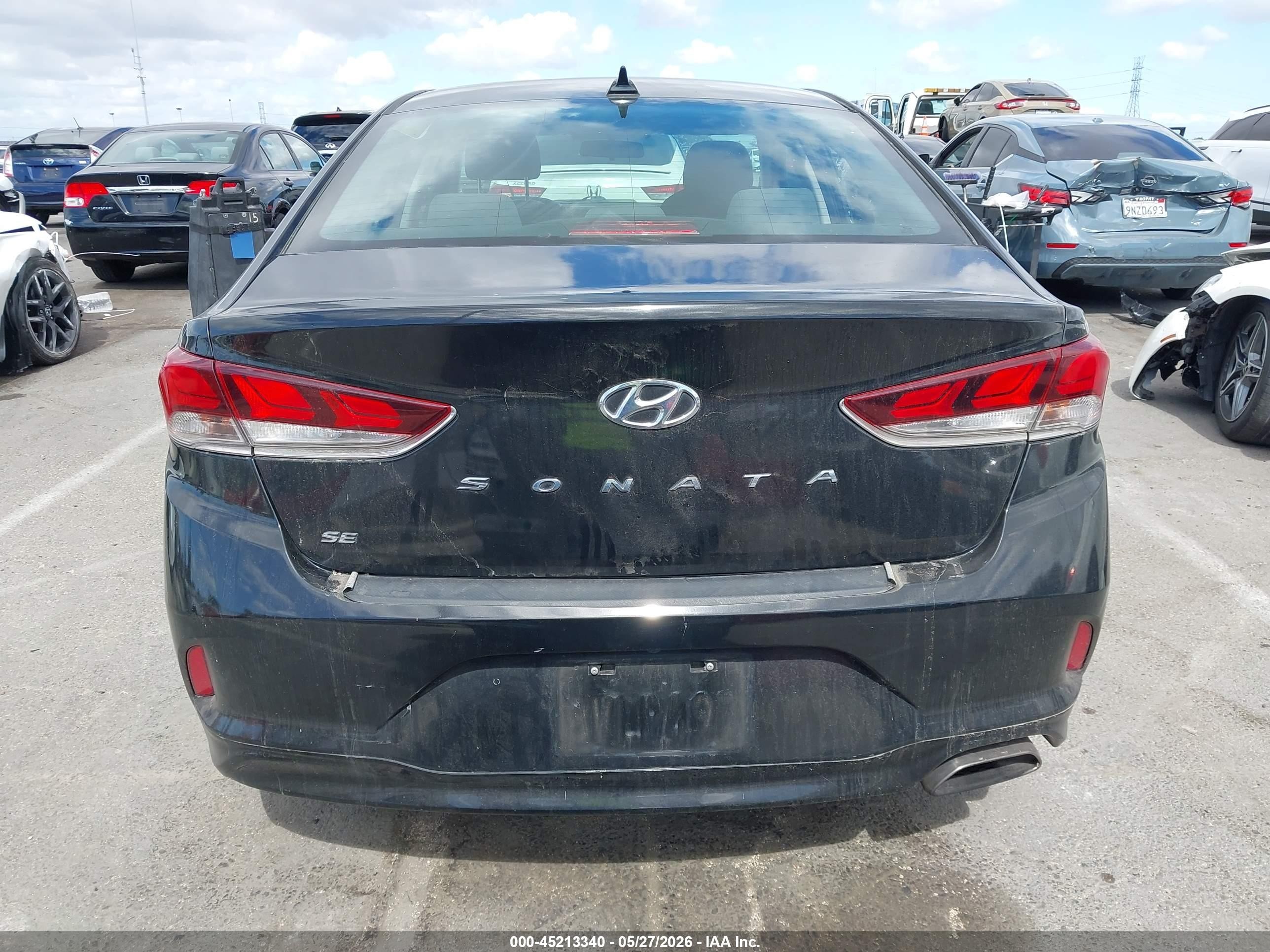 2018 Hyundai Sonata Se Черный vin: 5NPE24AF3JH726272