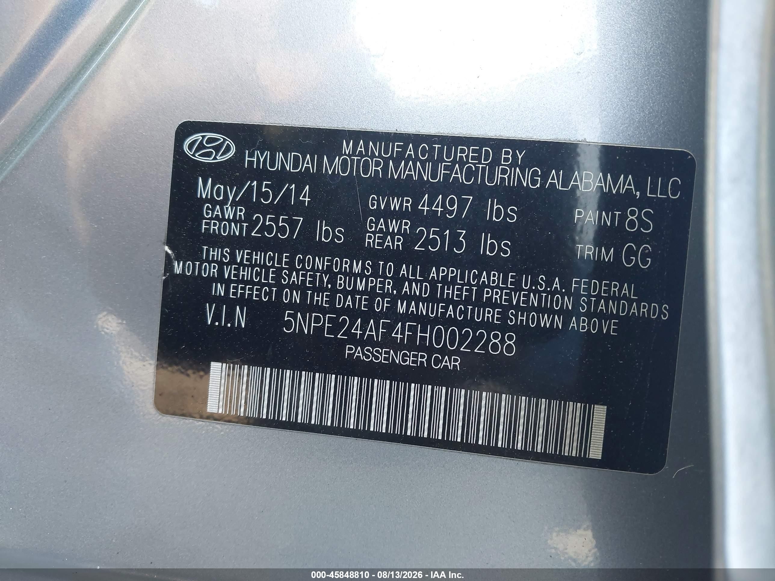 2015 Hyundai Sonata Se Серебряный vin: 5NPE24AF4FH002288