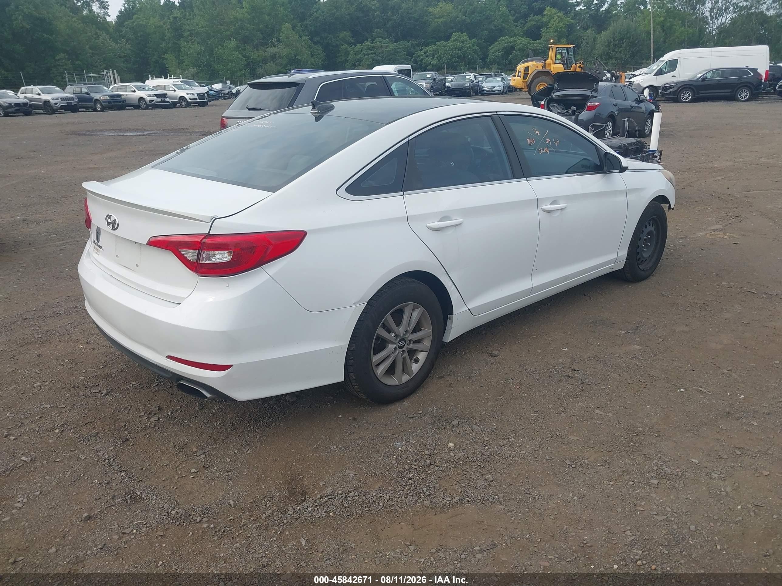 2015 Hyundai Sonata Se White vin: 5NPE24AF4FH019060