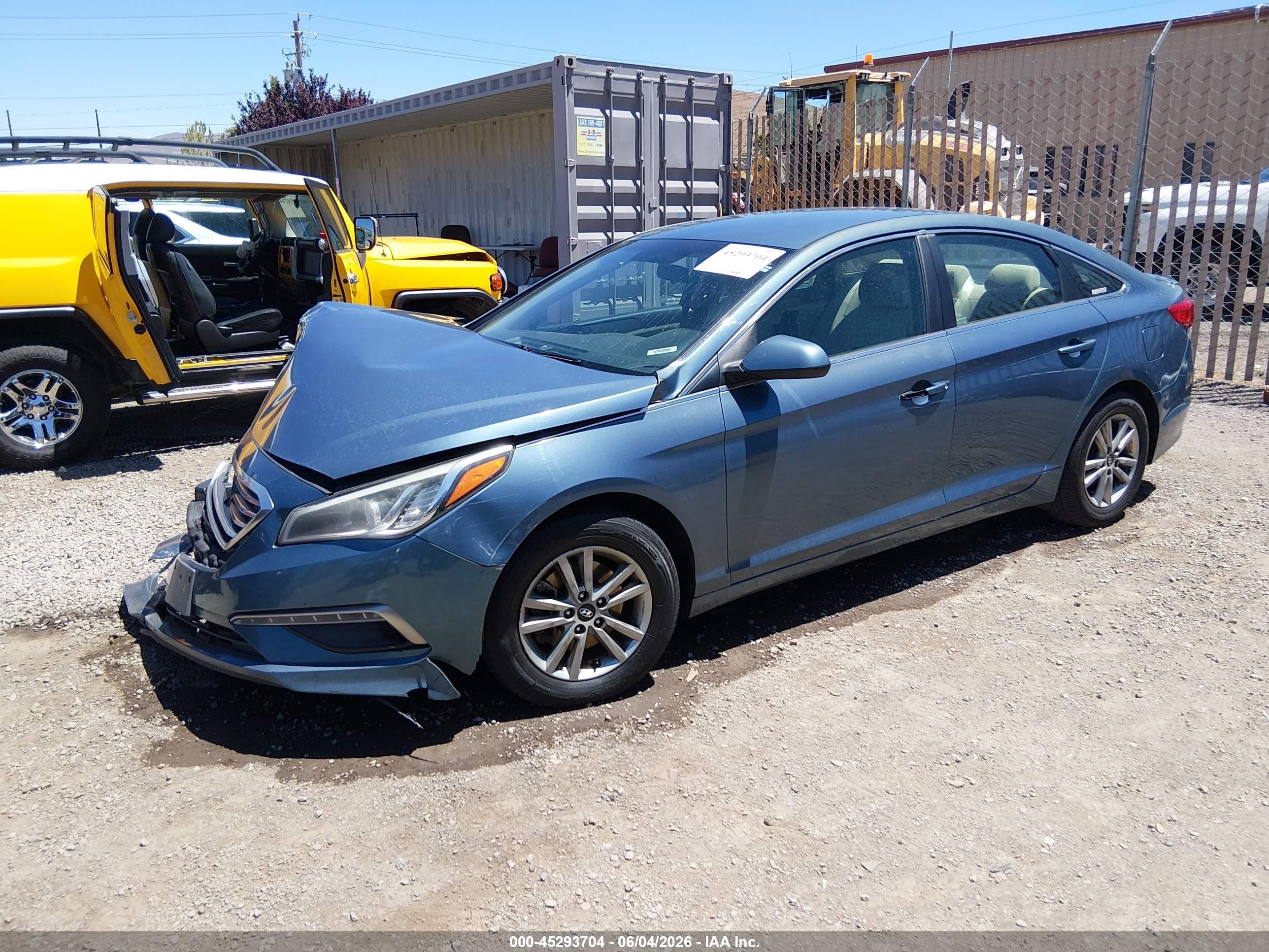 2015 Hyundai Sonata Se Blue vin: 5NPE24AF4FH039759