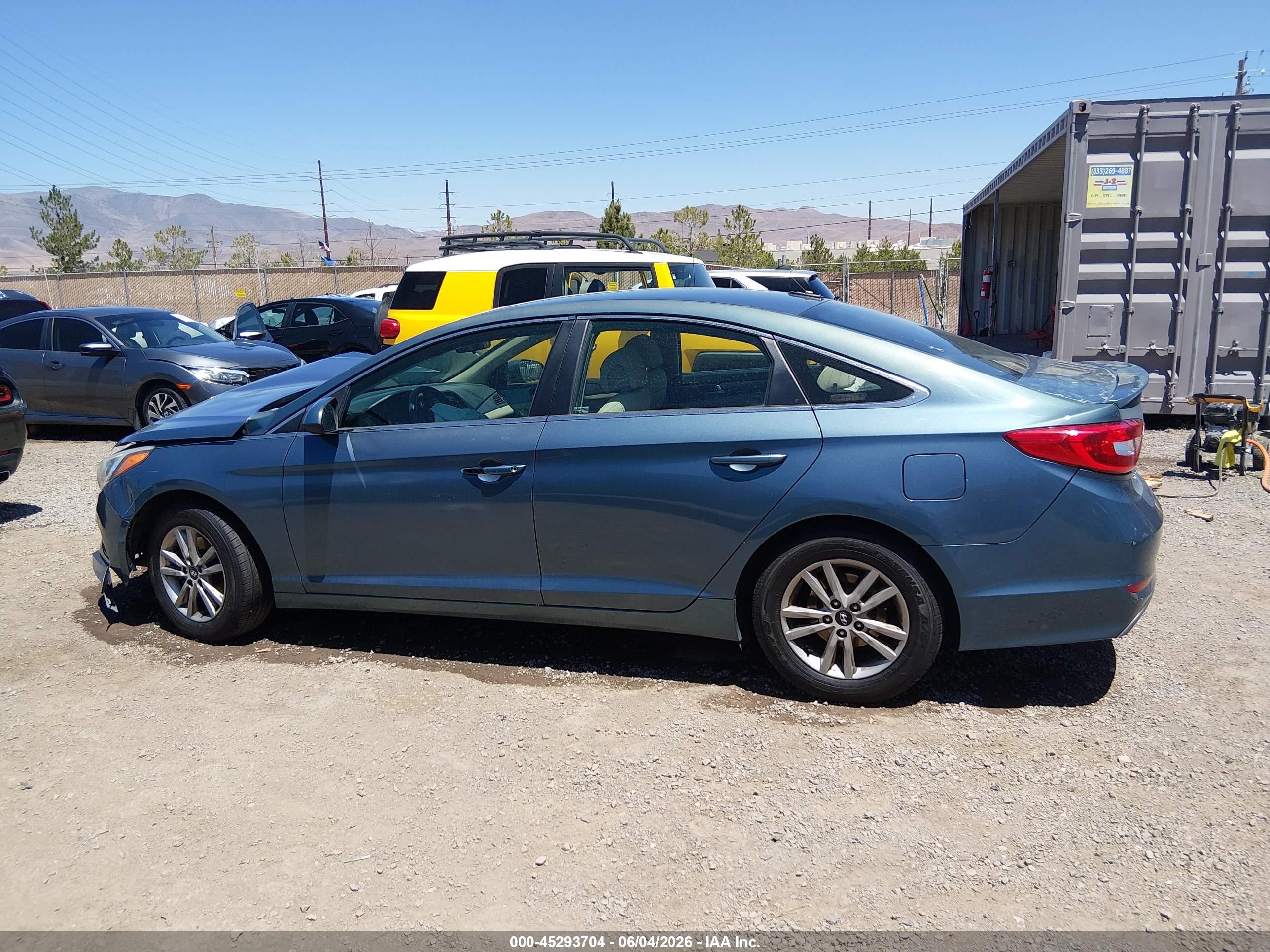 2015 Hyundai Sonata Se Blue vin: 5NPE24AF4FH039759